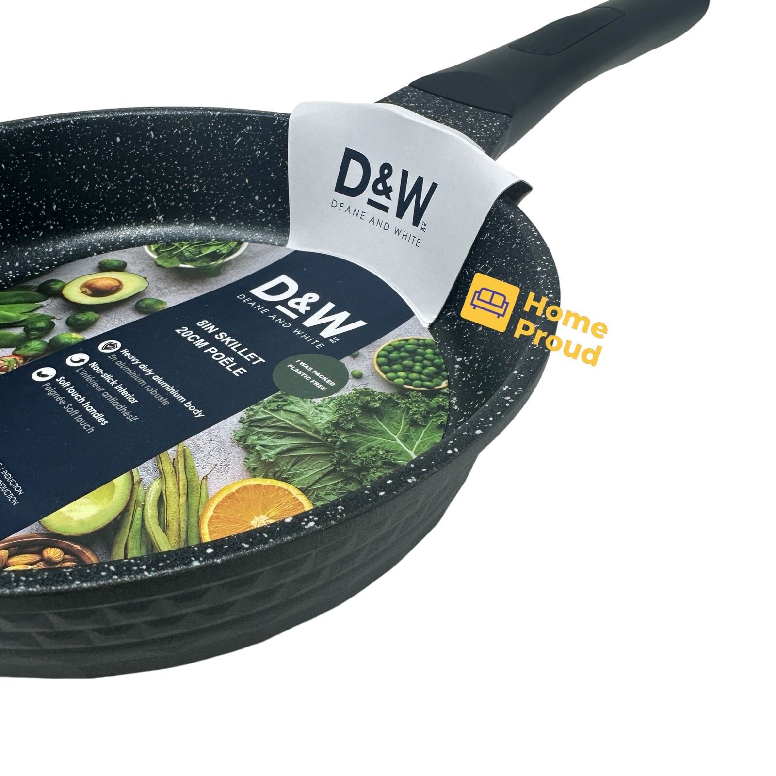 D&W Frying Pan Nonstick FRY Skillet 8 inch Deane&White Premium Kitchen Cookware