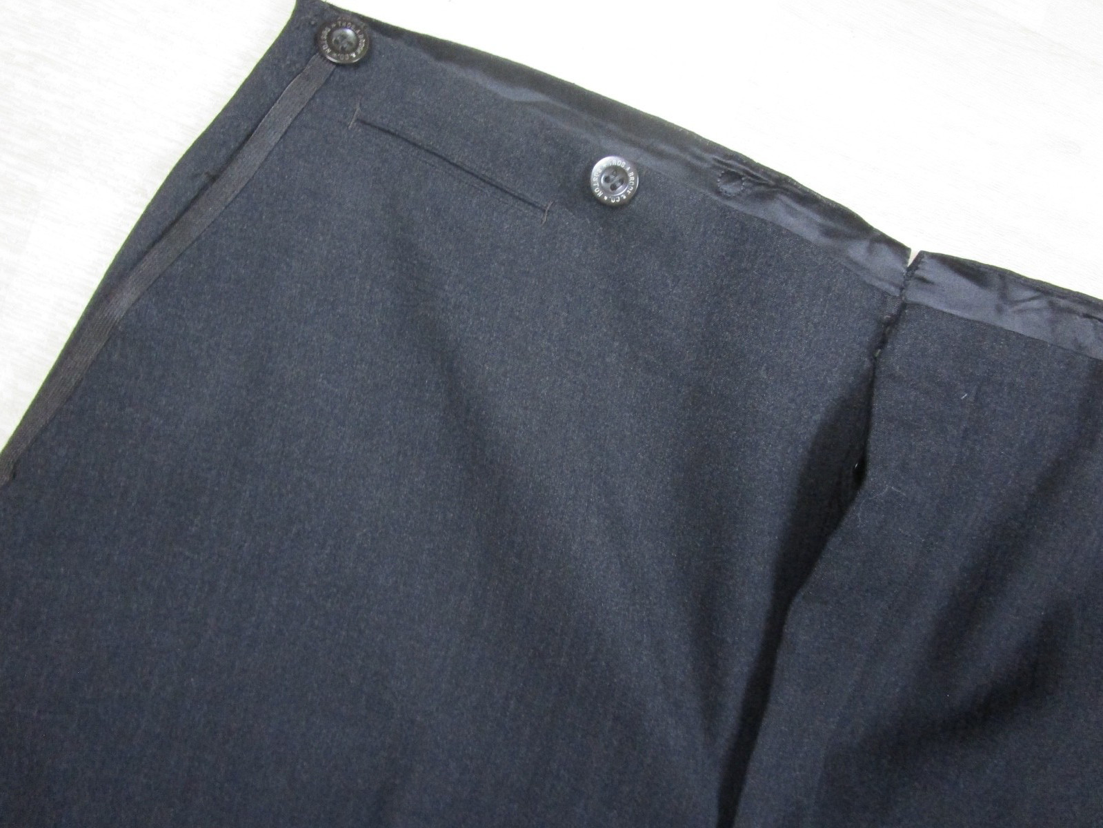 Antique Mens Wool Trousers Edwardian Tailored Pants 1912 Thomas A Brook Boston