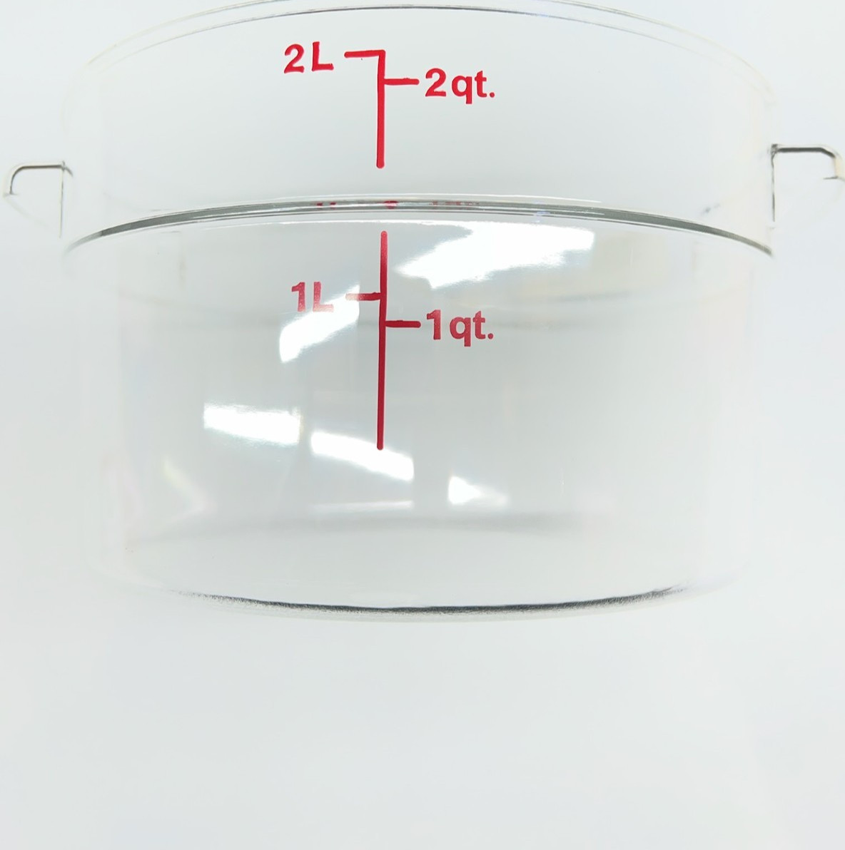 Cambro Camwear Round Storage Container 2 Quart Clear SET OF 3 New