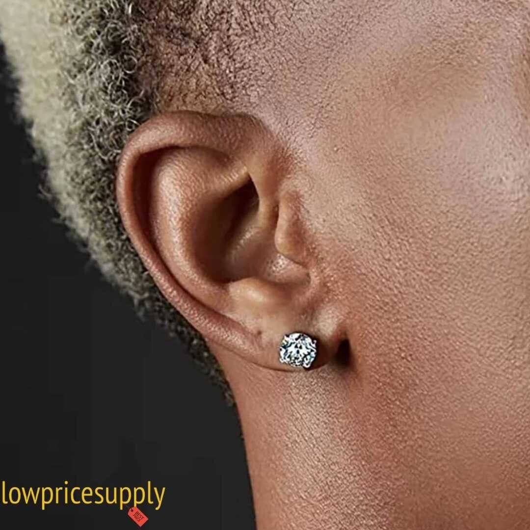 PAIR Stainless Steel Clip On Non-Piercing Fake Hoop Earrings for Women Men Ear