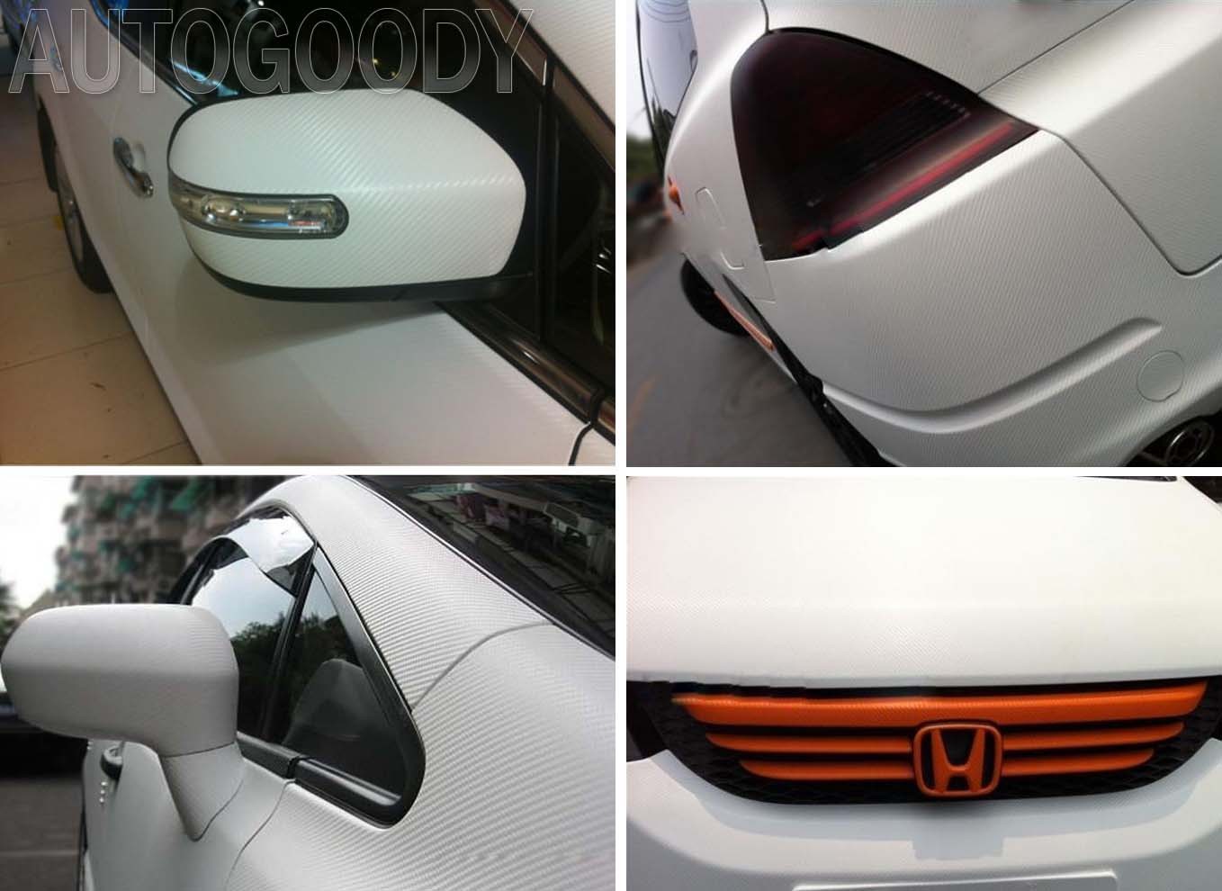 Premium 4D Gloss Carbon Fiber Vinyl Wrap Film Sticker Bubble Free Air Release