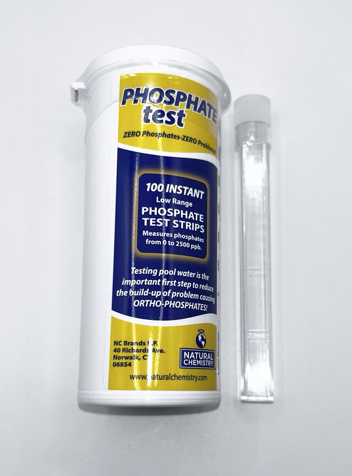 Natural Chemistry Phosphate Test 100 Strips Exp 5/26 (Model #10080NCM)