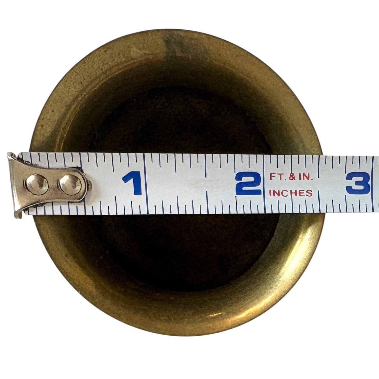 Vintage Solid Brass Hammered Mini Bud Vase Made in India 3.25 Inch Bulbous Gold