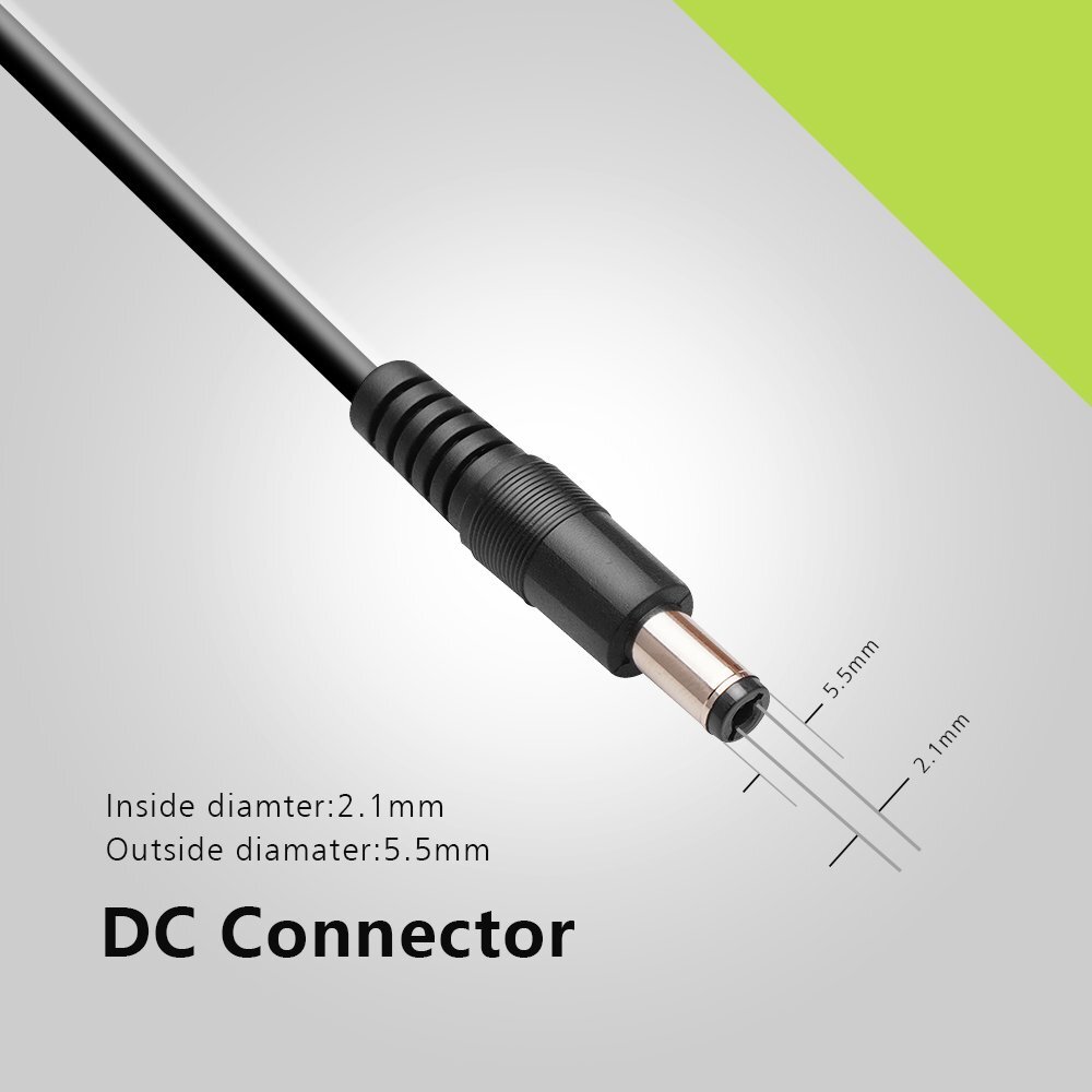 DC 5.5mm x 2.1mm to Car Cigarette Lighter Power Supply Adapter Cable 12V / 24V