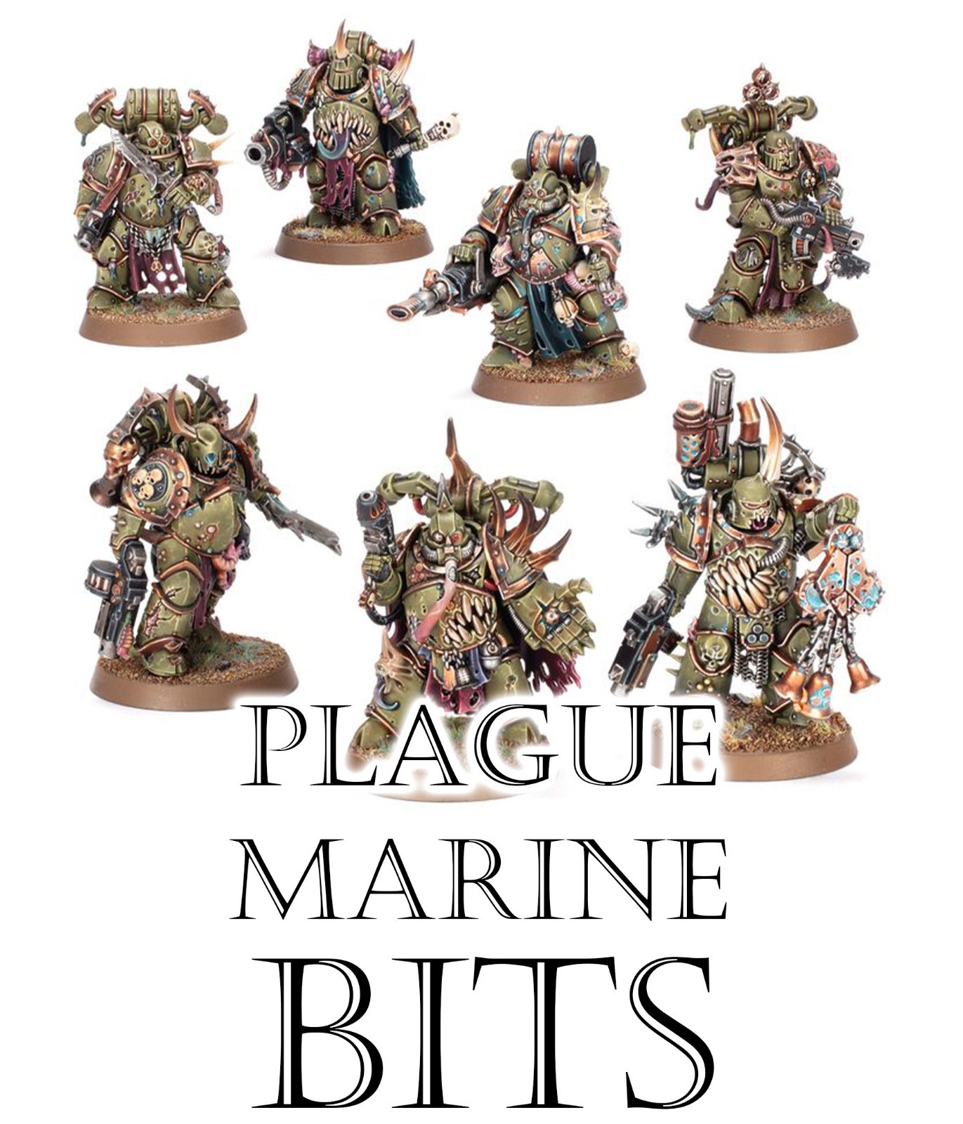 Warhammer 40k Death Guard Plague Marine Bits, Games Workshop, Nurgle