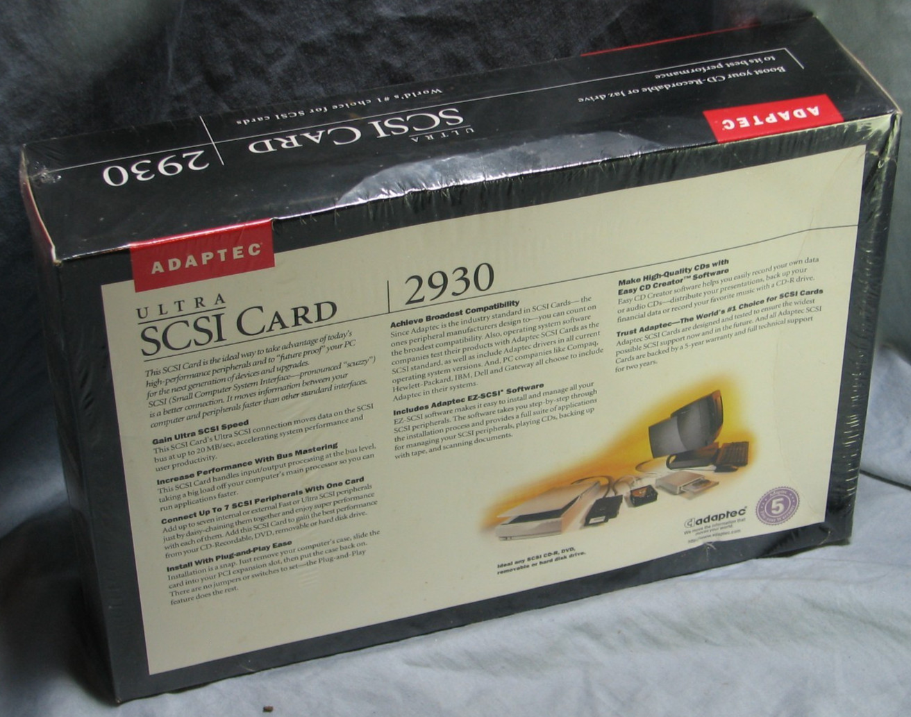 NEW Sealed Adaptec 2930 Ultra SCSI PCI Host Adapter 32bit 20MBs FREE SHIP NOS