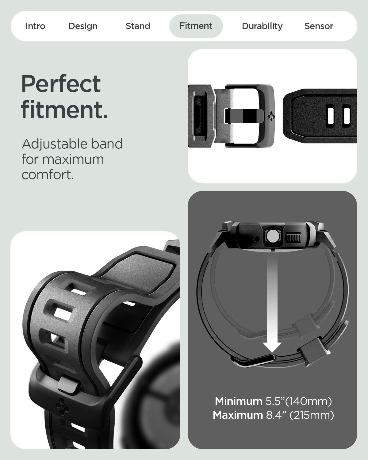 For Pixel Watch 4 (45mm) | Spigen Rugged Armor Pro