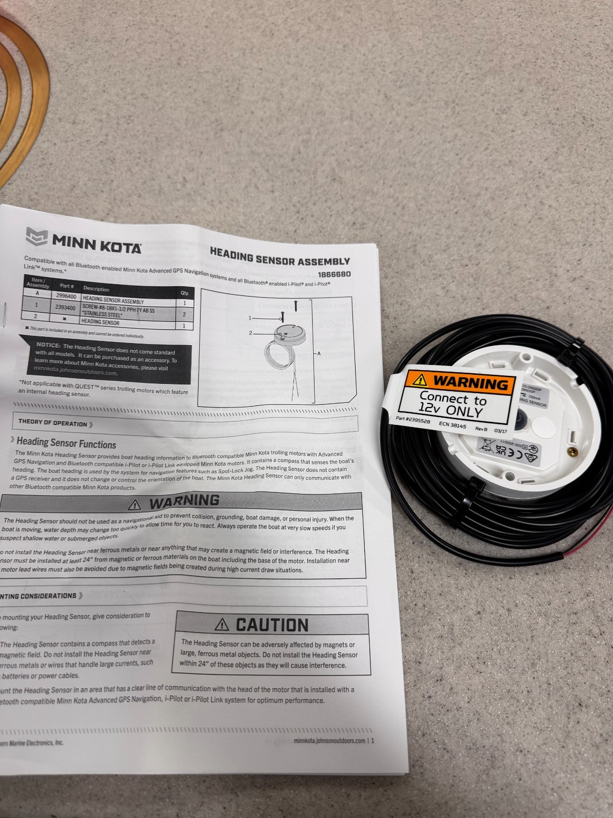 Minn Kota Heading Sensor, Bluetooth 1866680