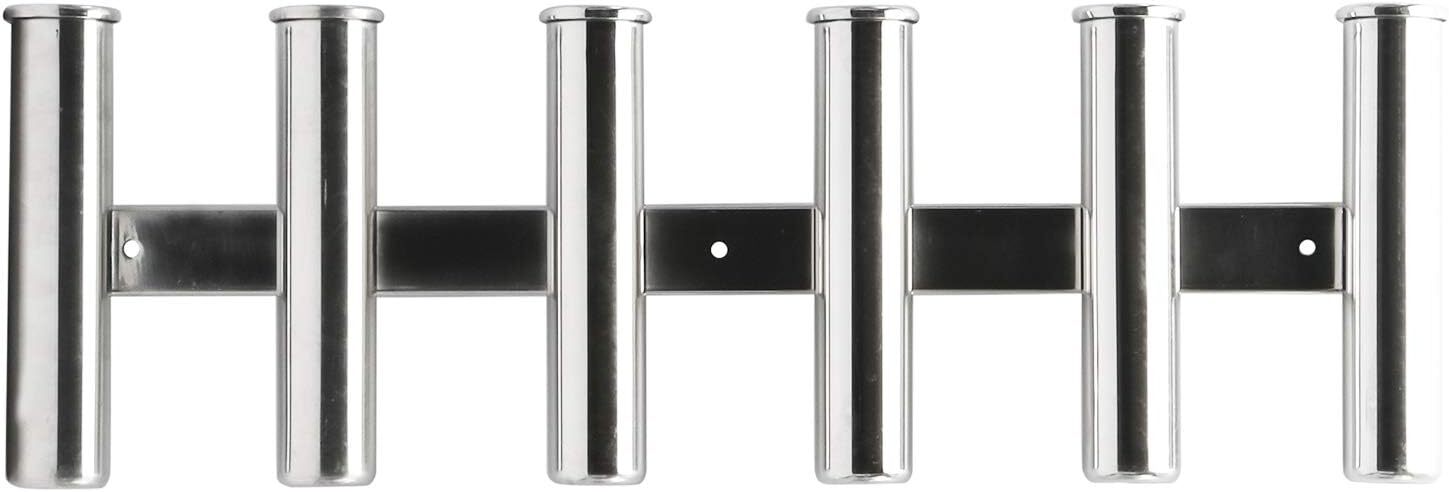 6 Tubes Boat Rod Holder Stainless Steel Boat Fishing Rod Rack for Yacht/Truck RV
