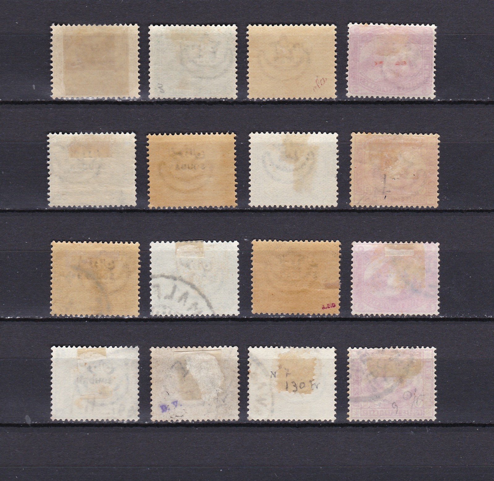 Sudan stamps 1897 Egyptian provisionals SG 1-9, mounted mint and used sets (2)