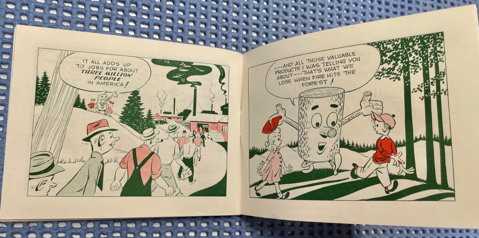 Michigan WOODYs "A VISIT TO THE FOREST" Booklet NOS 1940s-50s Smokey the Bear