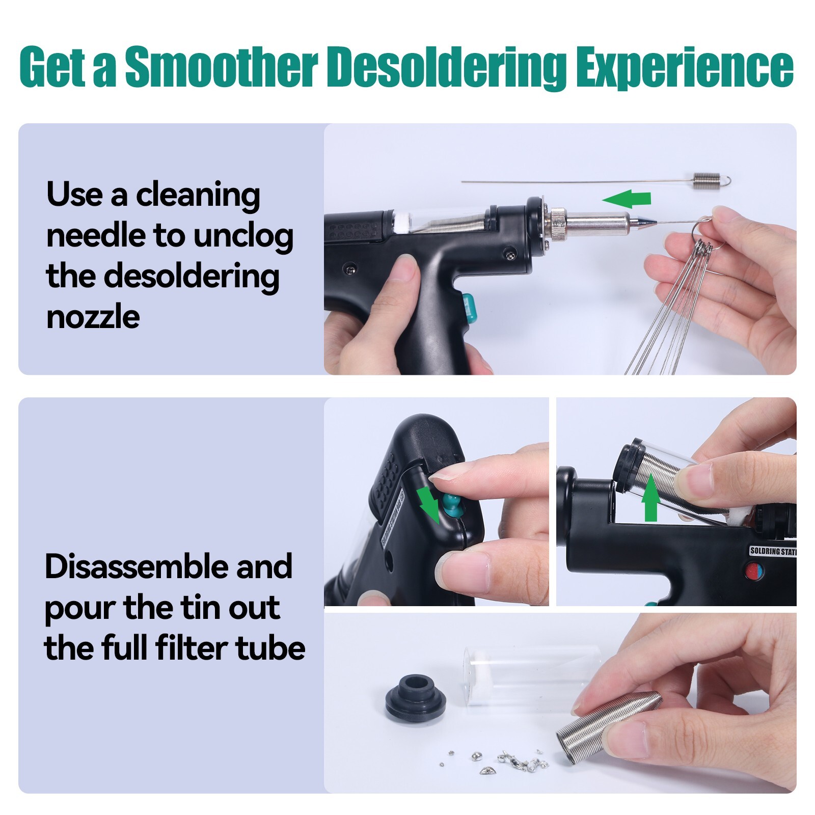 YIHUA 948-II Desoldering Suction Gun Heat Air Gun Soldering Iron Rework Station