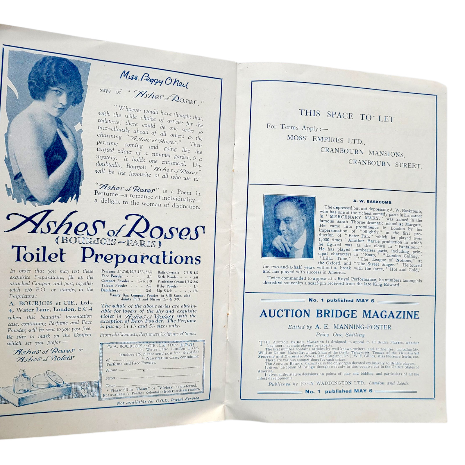 "MERCENARY MARY" 1925 Peggy O'Neill Margaret Campbell London Program Flapper Art