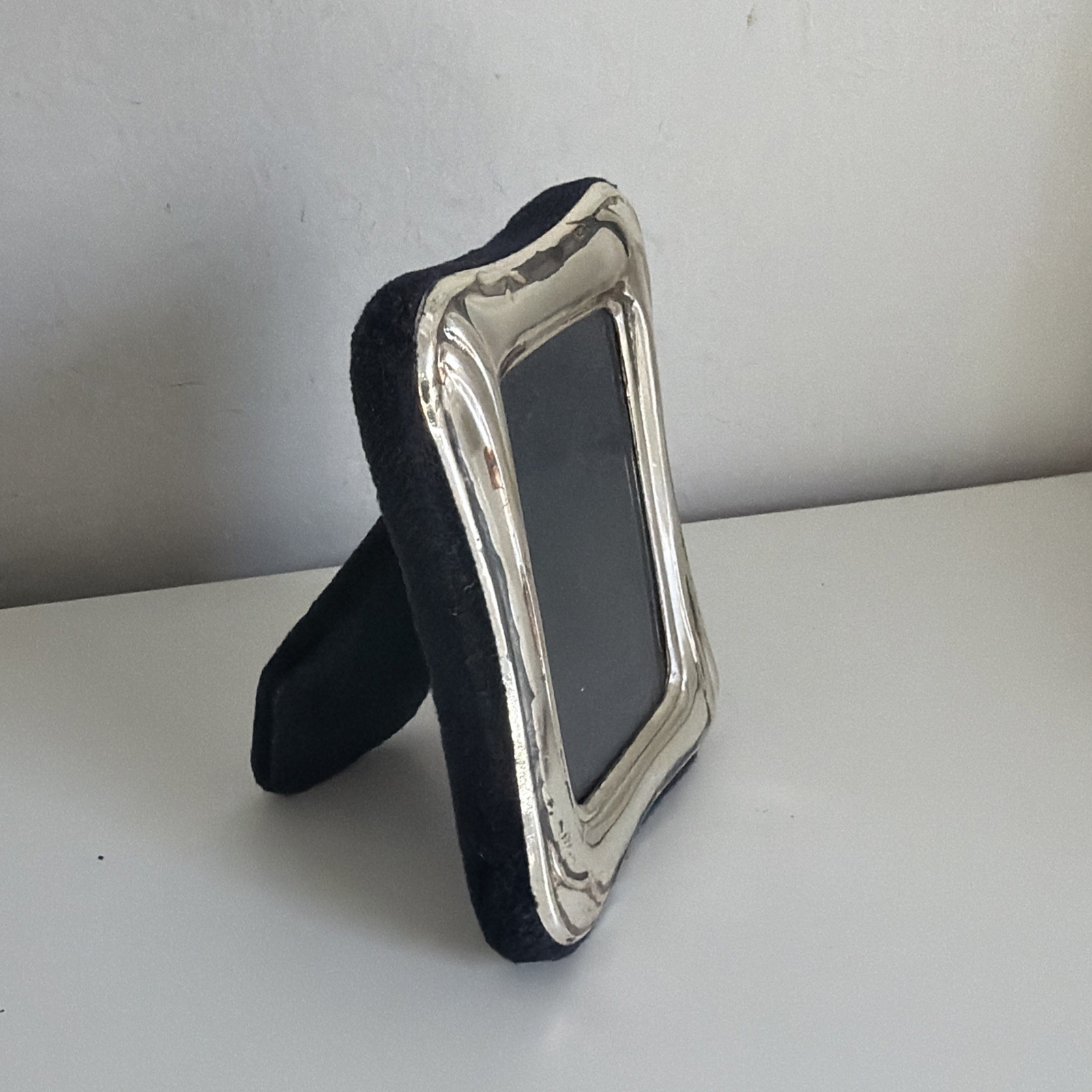 Vintage Sterling Silver 925 Small Frame Velvet 2x3 R 1÷2gv Riccio Argenti Italy