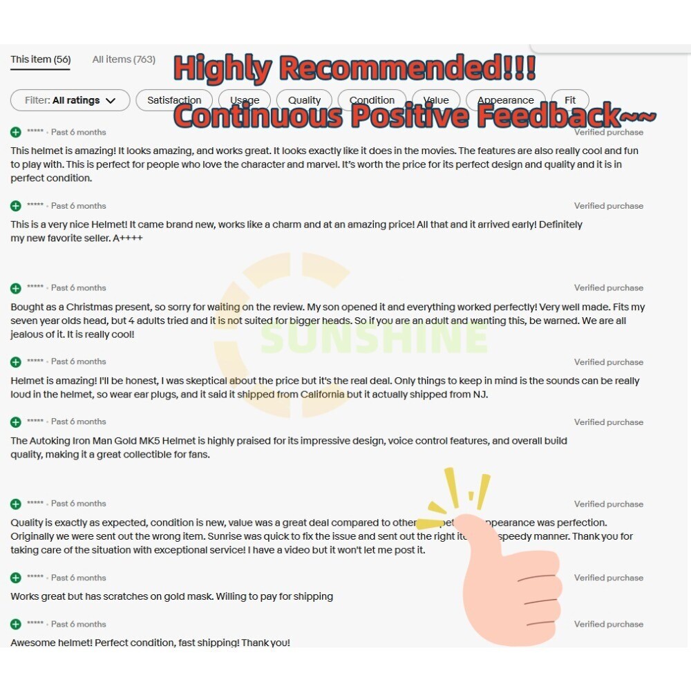 Autoking Iron Man MK5 Gold Electronic Helmet Mask with Voice Activation