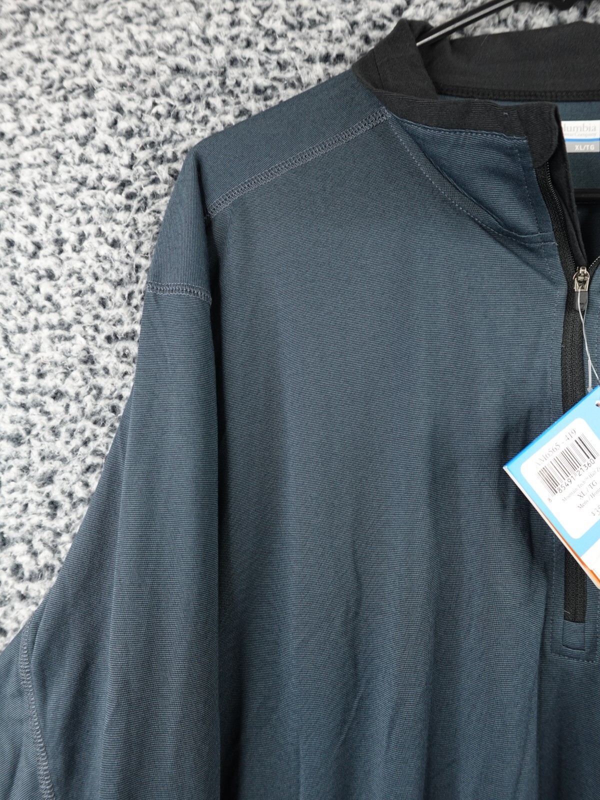 Men's Columbia Mountain Tech 1/2 Zip L/S Shirt Dark Teal Blue Sz XL New With Tag