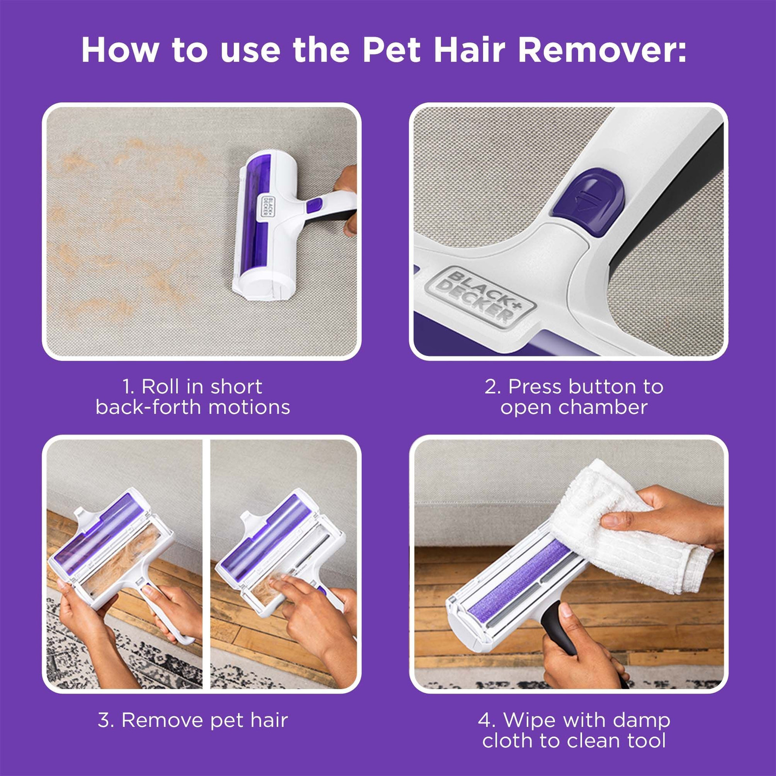 BLACK+DECKER Pet Hair Remover - HMSCT0001