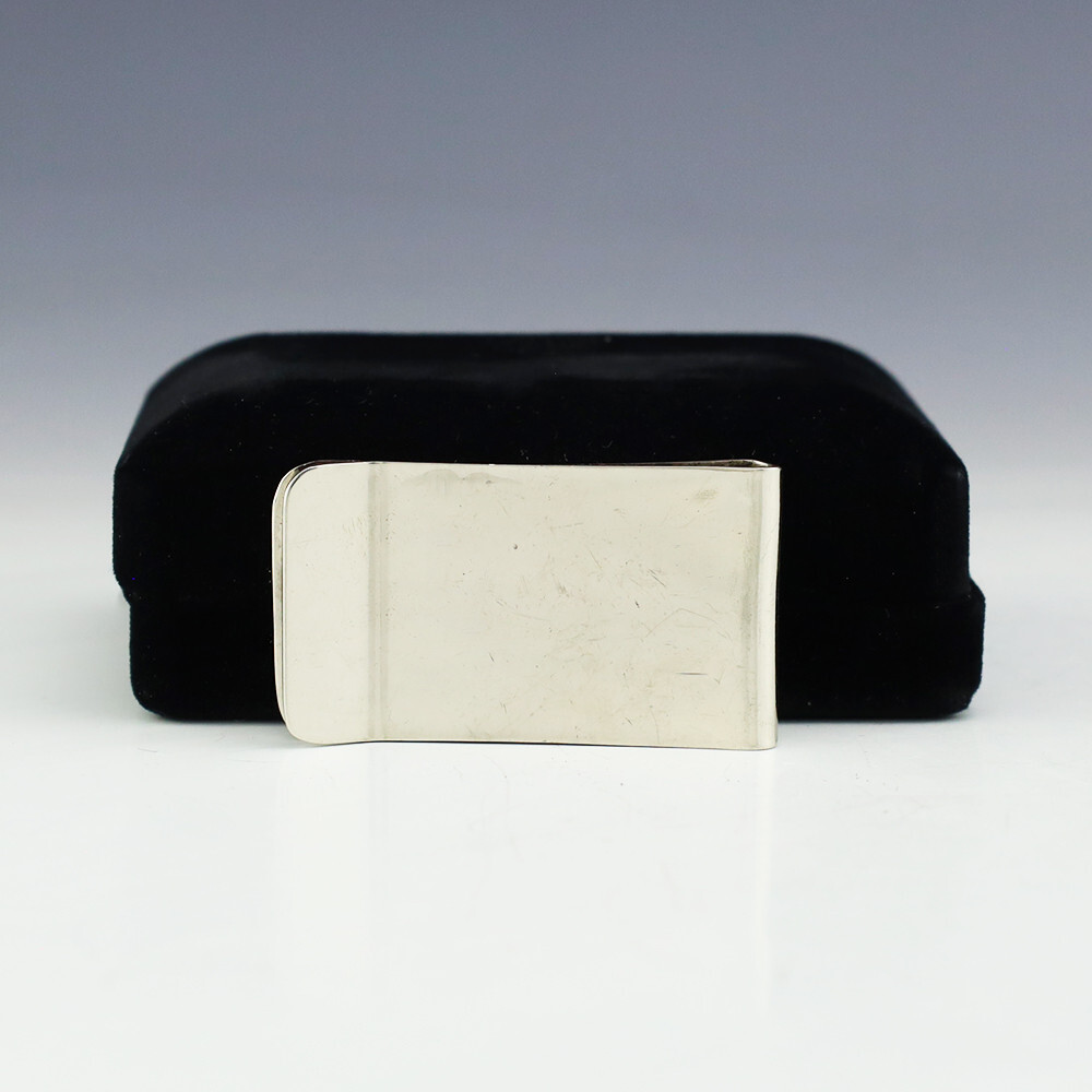 NATIVE AMERICAN NAVAJO STERLING SILVER & TURQUOISE MONEY CLIP BY SHIRLEY SKEETS