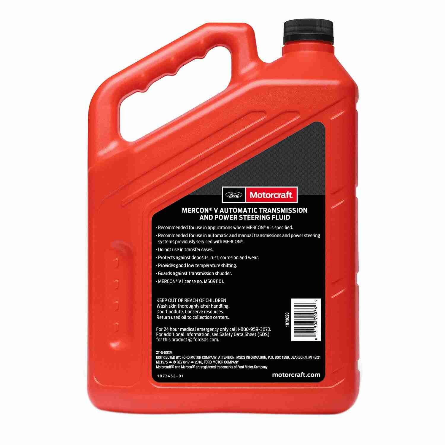Pack of 2 Motorcraft 2.50 Gallon Mercon V ATF Automatic Transmission Fluid