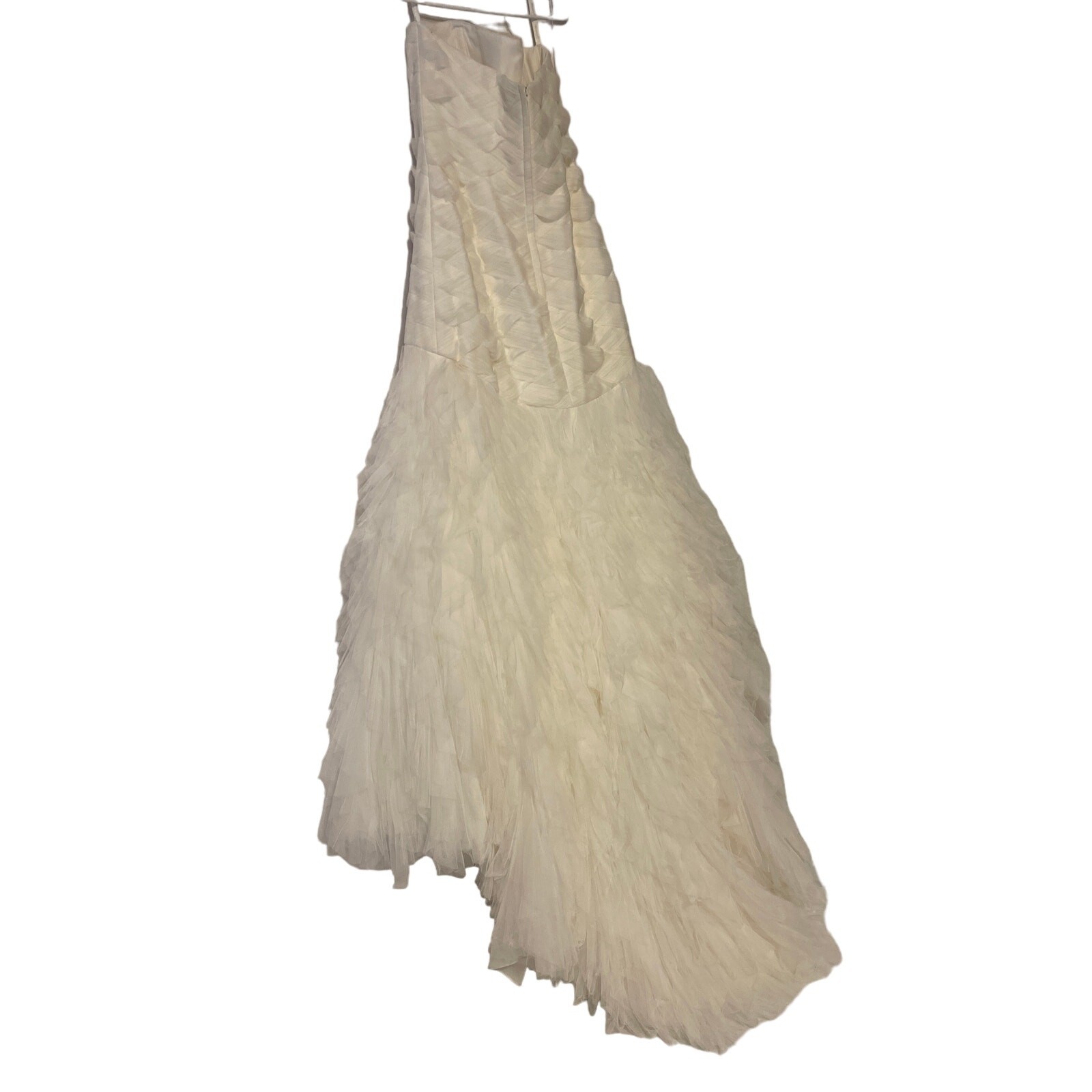 Galina Signature Ivory Size 12 Style SWG523 Wedding Gown Basket Woven Bodice