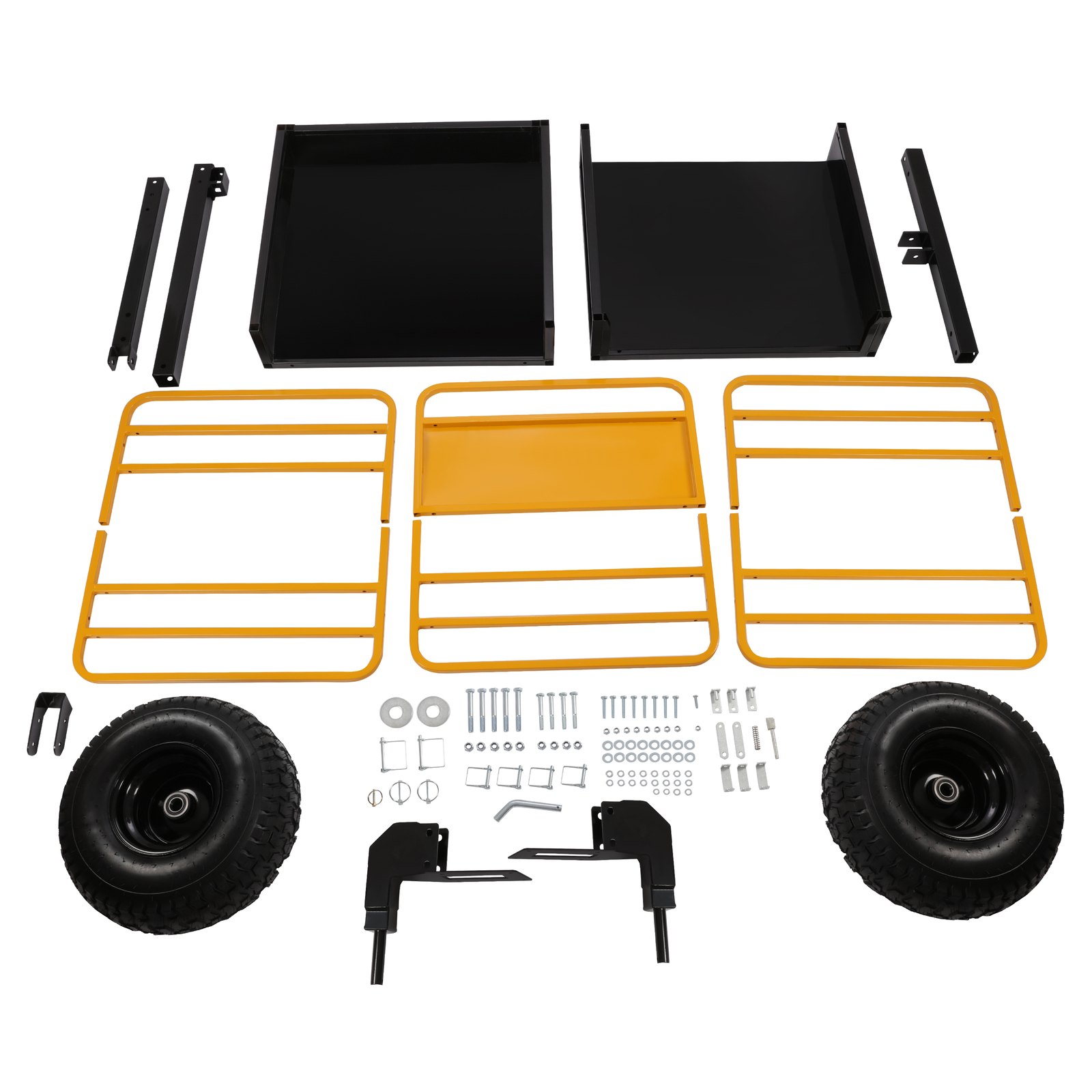 For ATV / UTV Heavy Duty Utility Cart Cargo Trailer Tow Behind Dump Cart 1600lbs