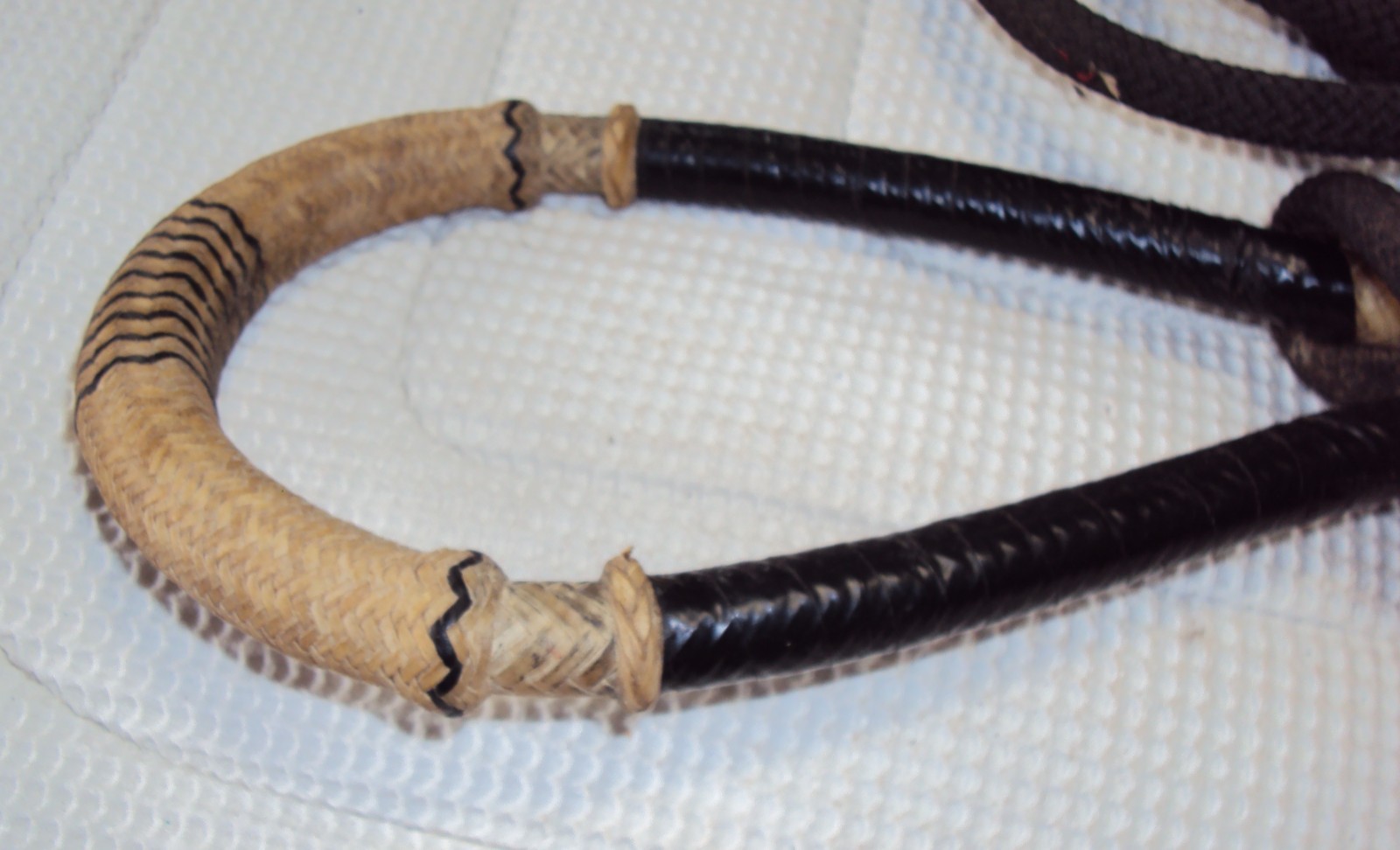 Western Rawhide Braided Bosal & Mecate Reins - Tassels - Full Size - GREAT