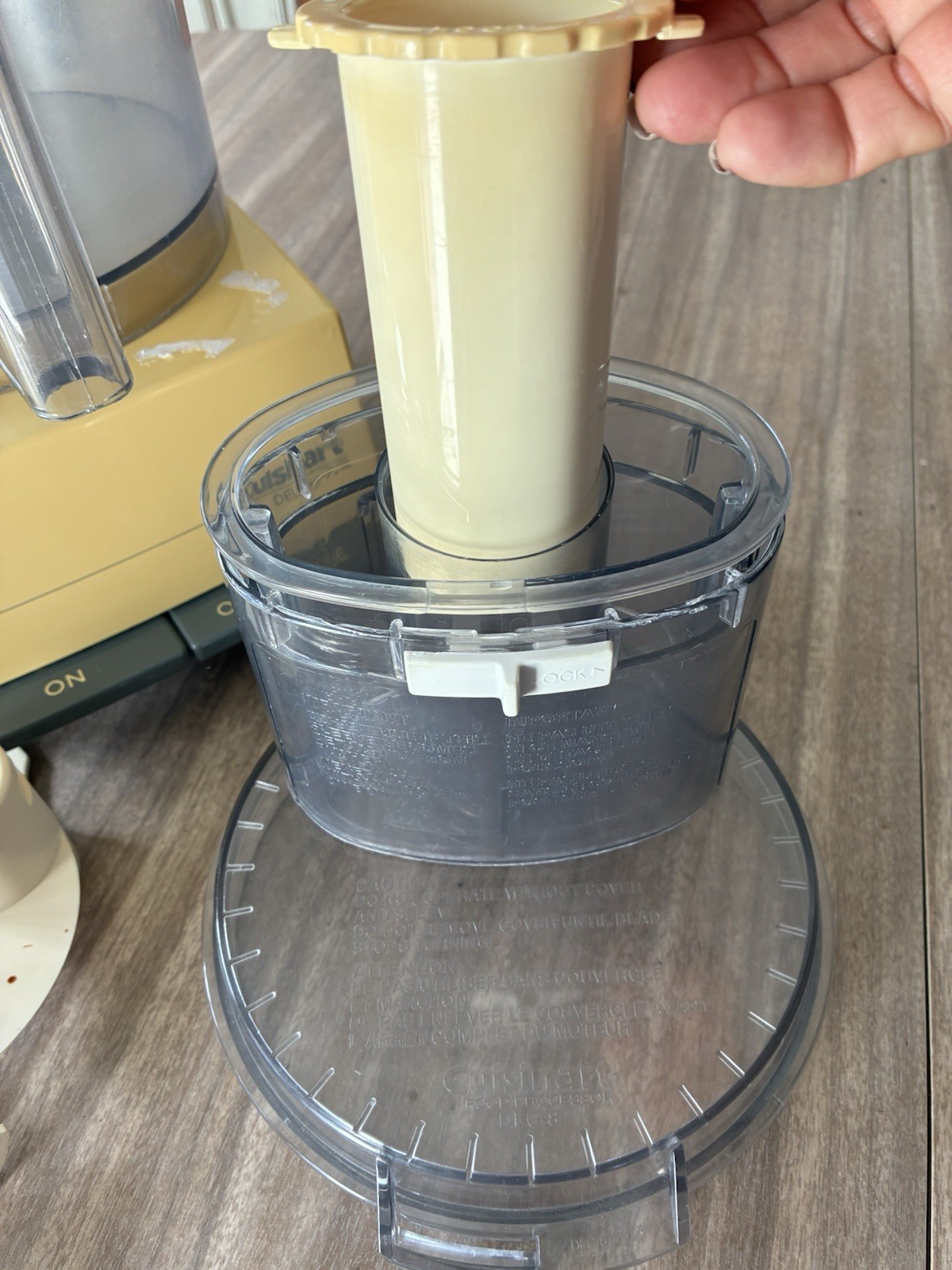 Cuisinart DELUX 11 Food Processor YELLOW Tested Working