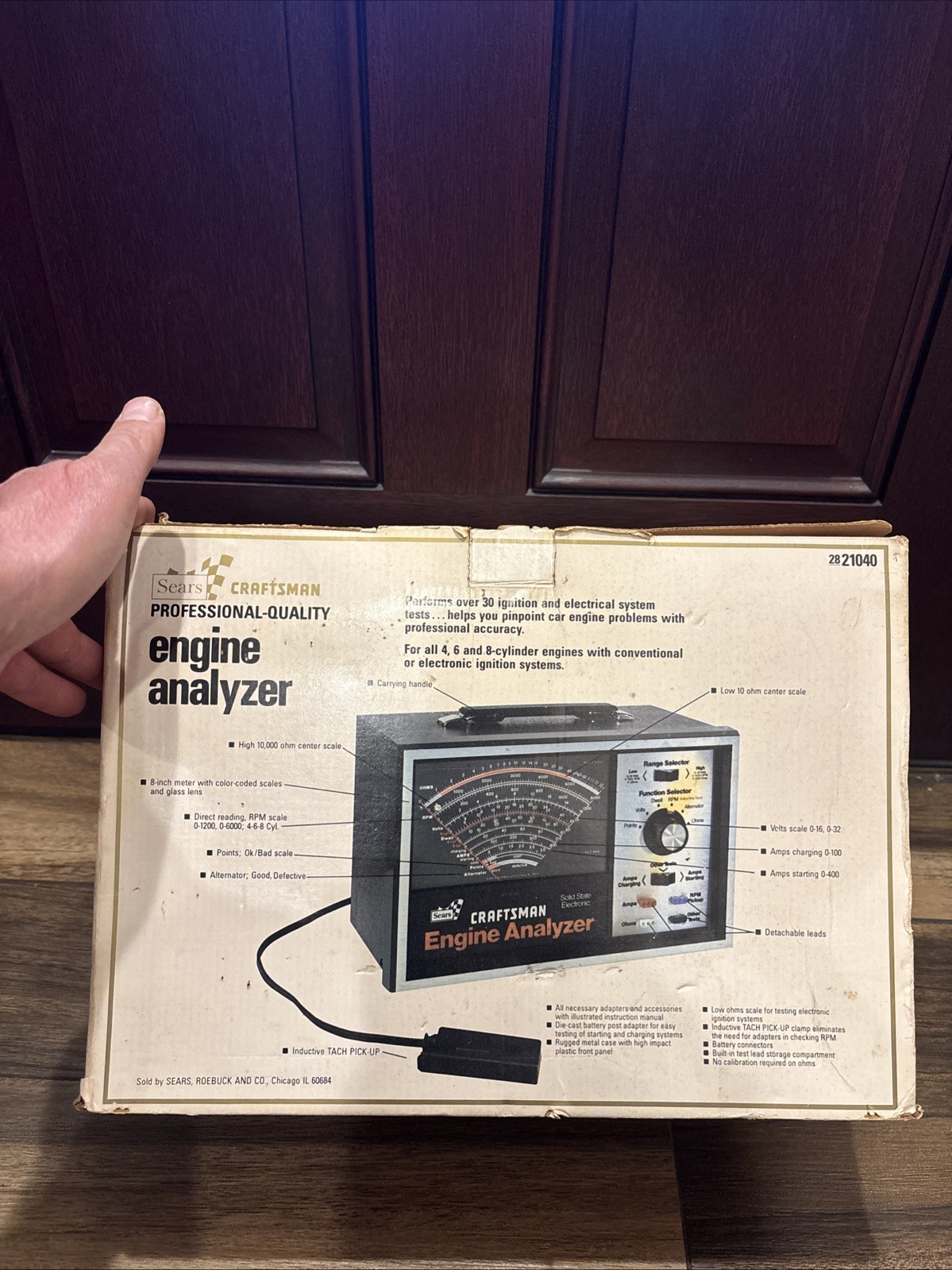 Vintage Sears Craftsman Engine Analyzer 28-21040 w/ Accessories - New old stock