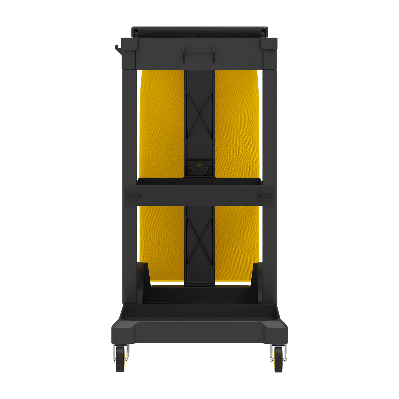 Industrial Janitorial Utility Cart 3 Shelf Rolling Cleaning Cart with Trash Bags