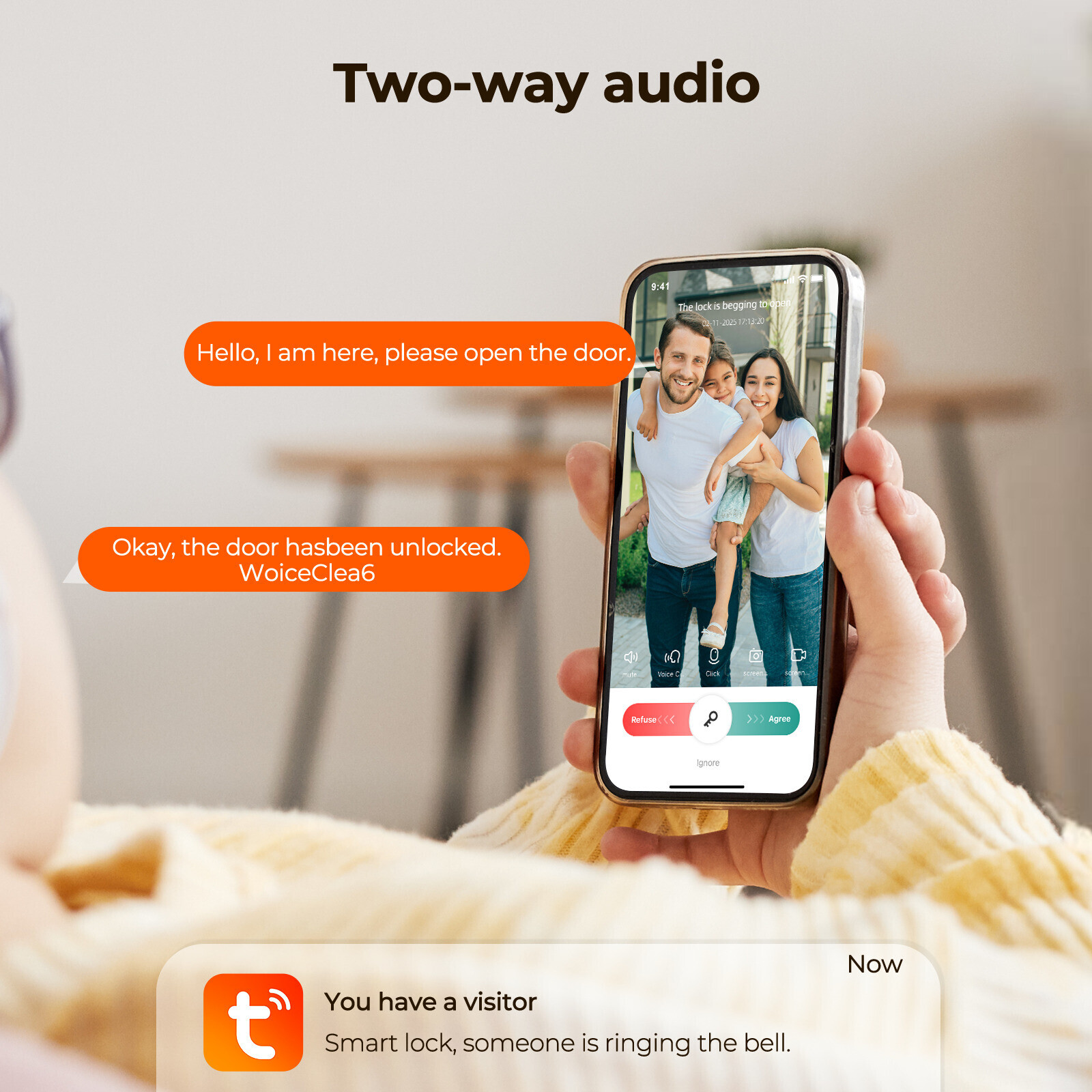 WiFi Door Lock with Camera, Deadbolt Smart Lock with Video Doorbell Keyless Lock