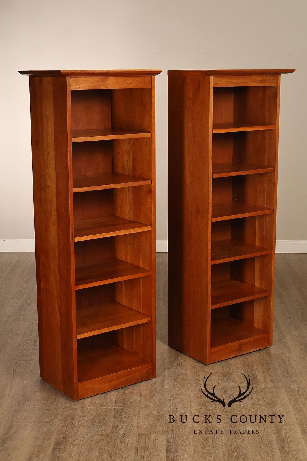 Stickley Mission Collection Pair of Cherry Bookcases