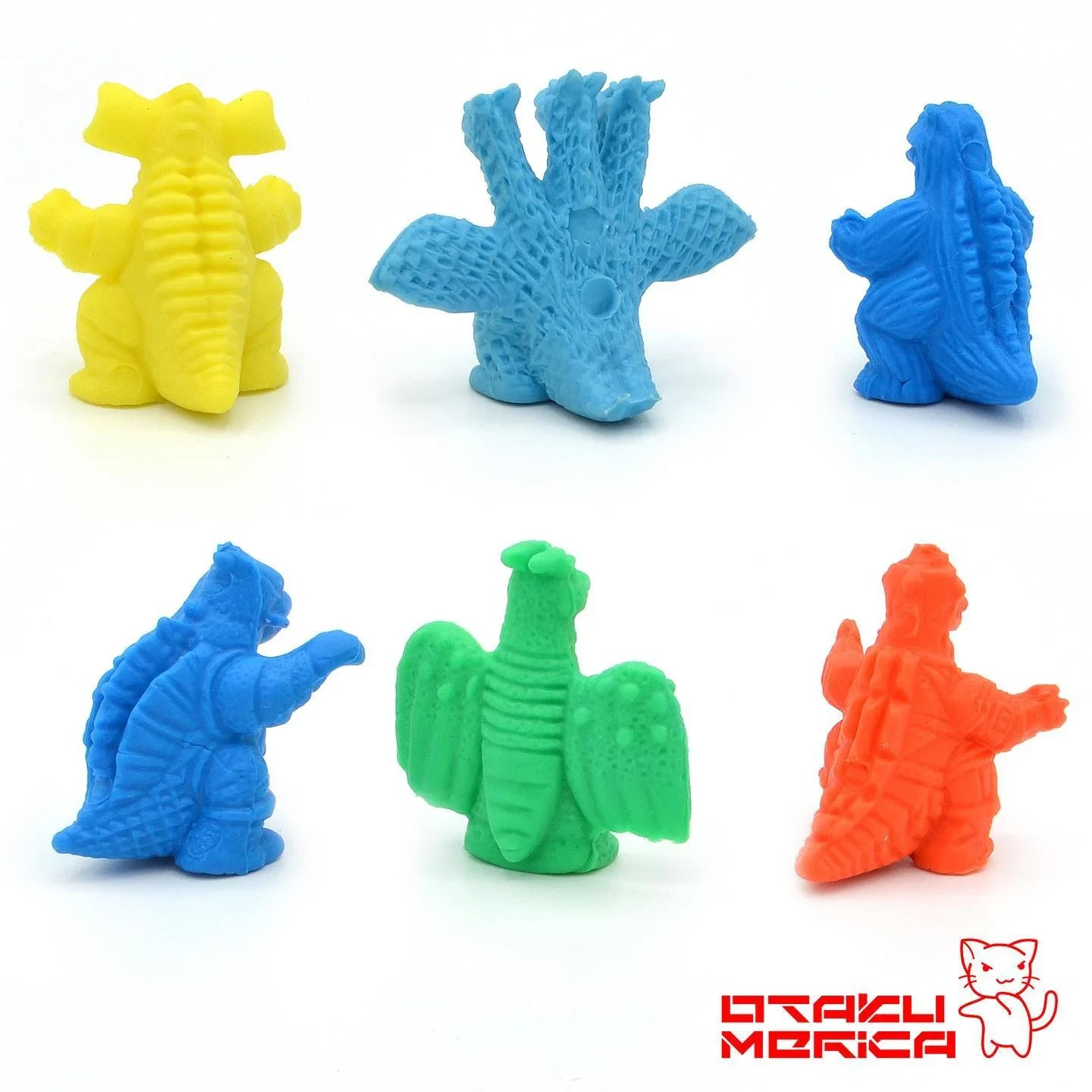 Kaiju Freaks: Godzilla Keshi RANDOM Set of 6 - Vintage 80s Kaiju Keshigomu 1in