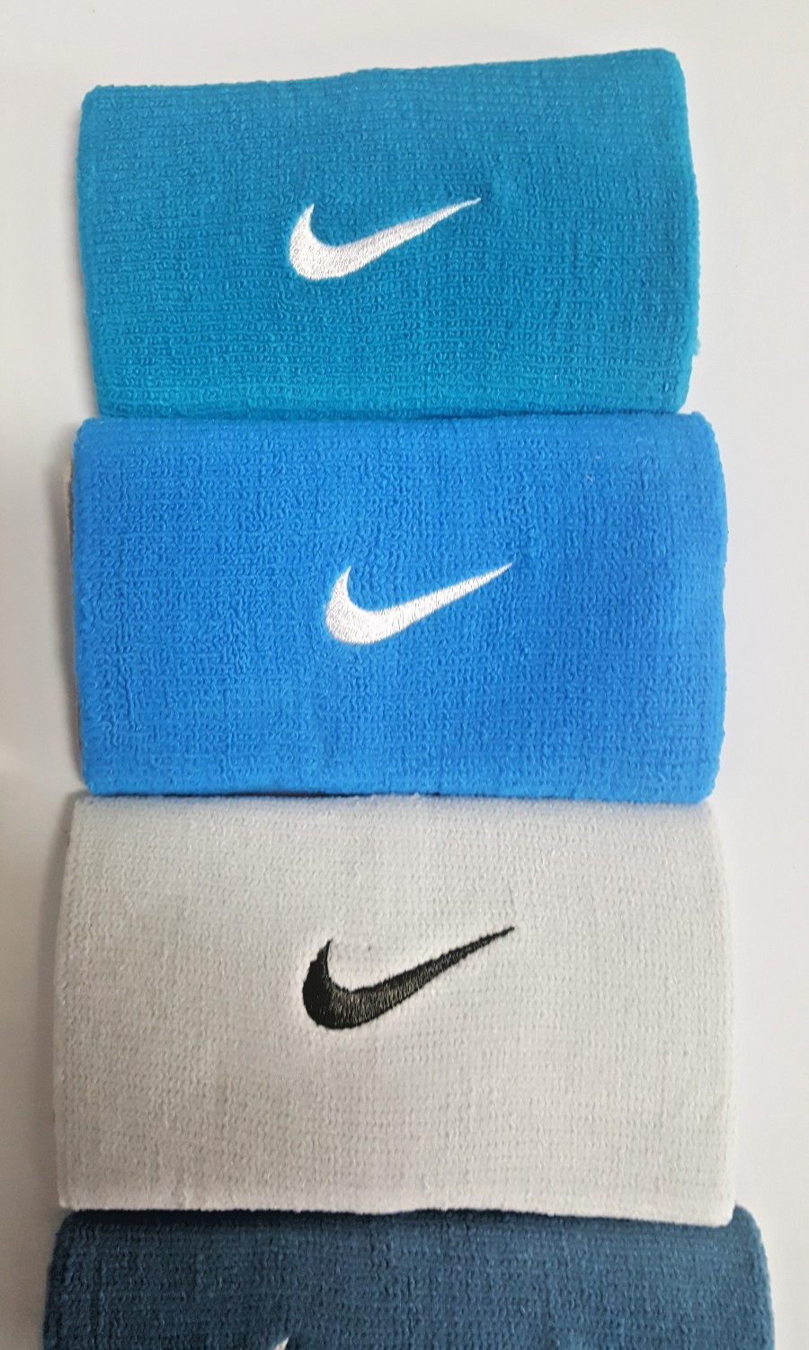 Nike Tennis (4) Four single Double-wide Wristbands Unisex NEW