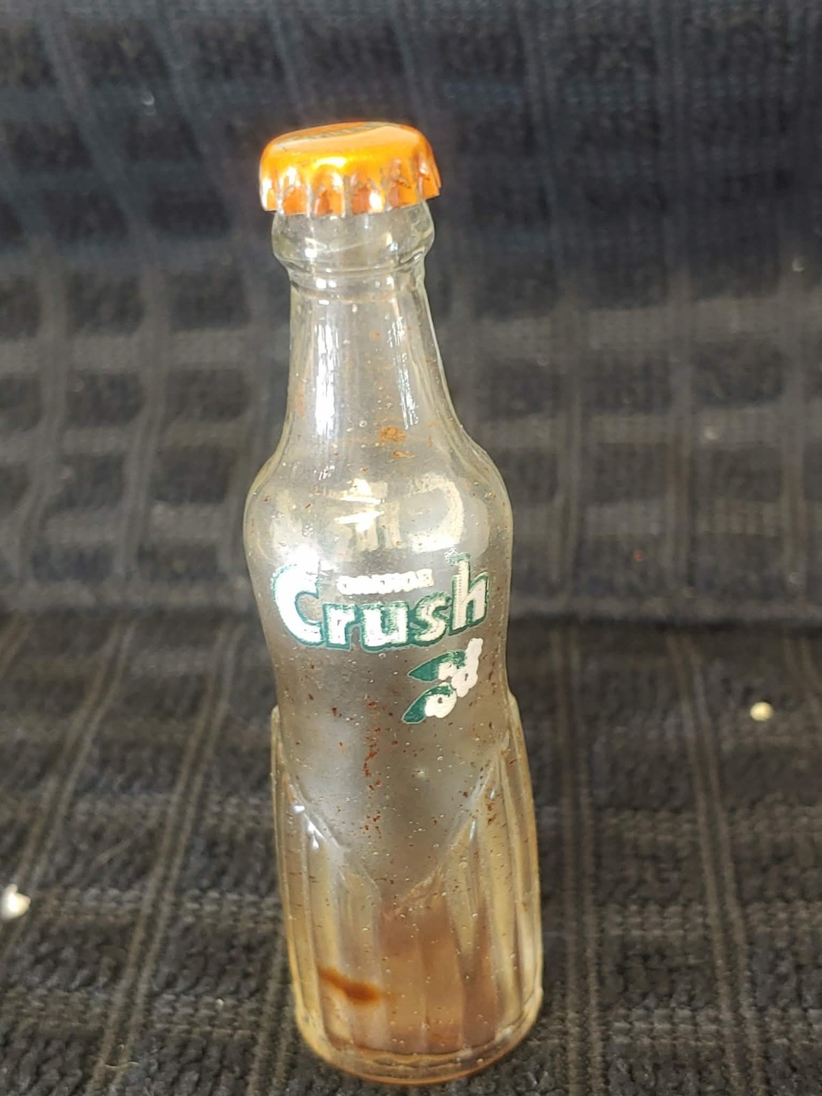 miniature 3" orange crush bottle advertising