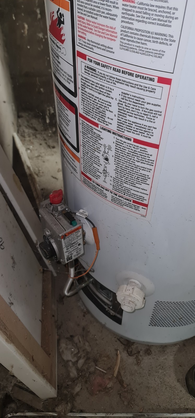 Hot Water Tank, 40 Gallos, Propaine Gas