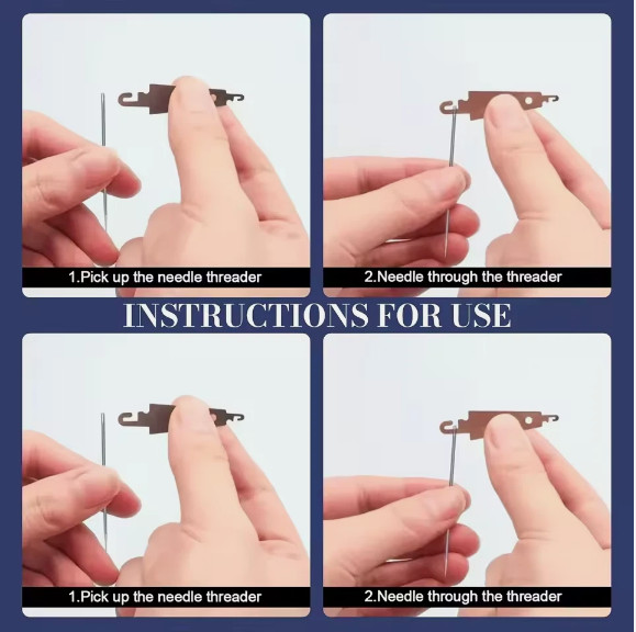 Big Eye Steel Needles Set, Stainless Steel Sewing Needle Kit US