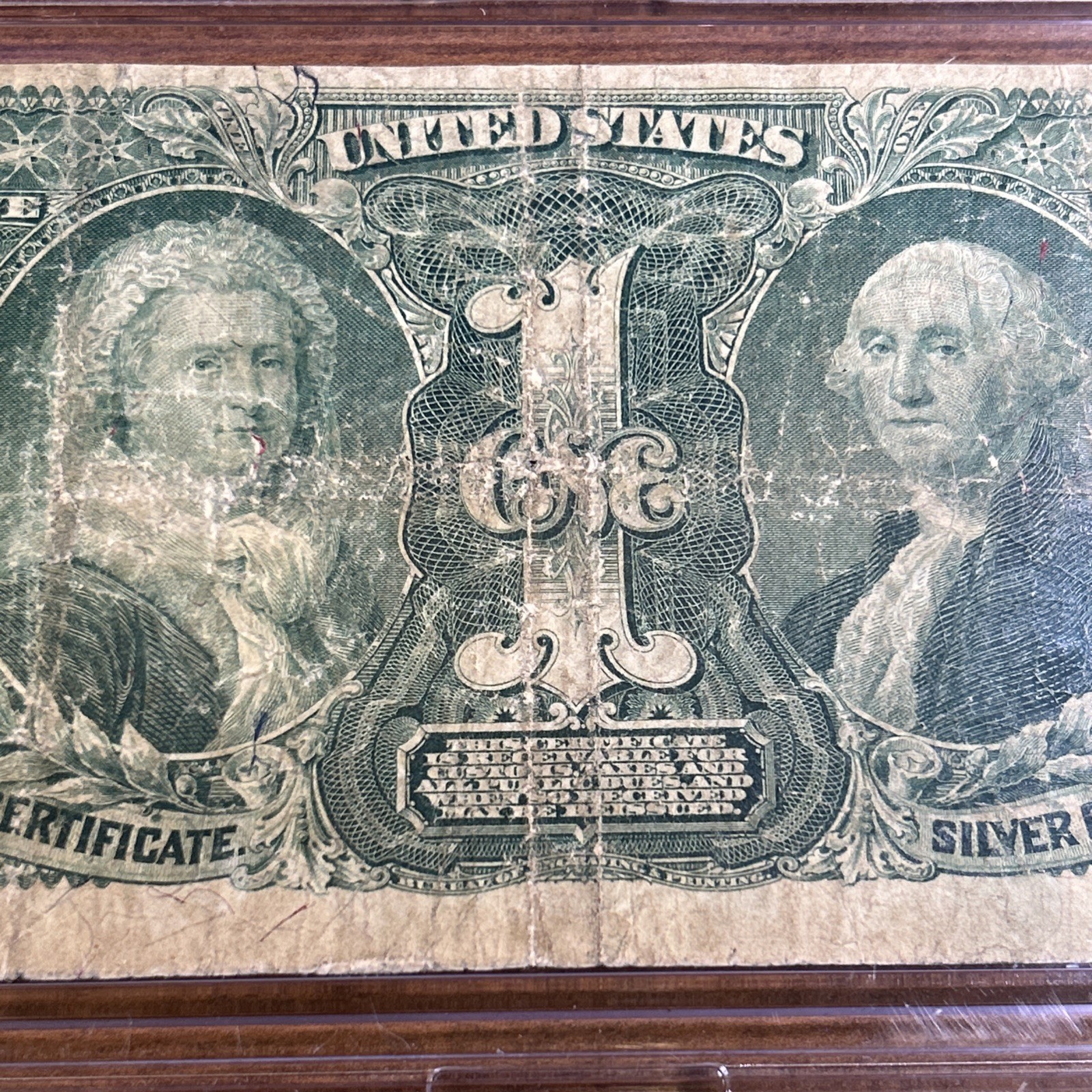 1896 $1 Educational Silver Certificate Well Circulated