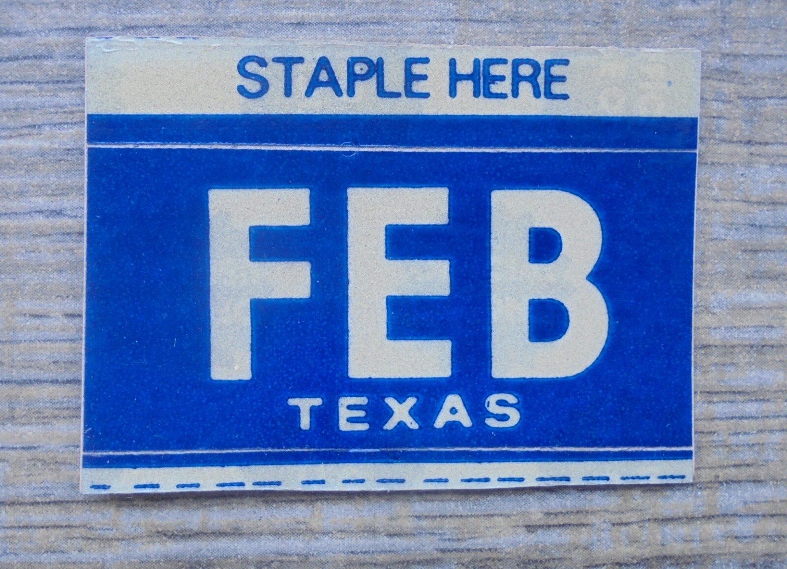 TEXAS MONTH "FEBRUARY" RENEWAL STICKERNEW/UNUSED