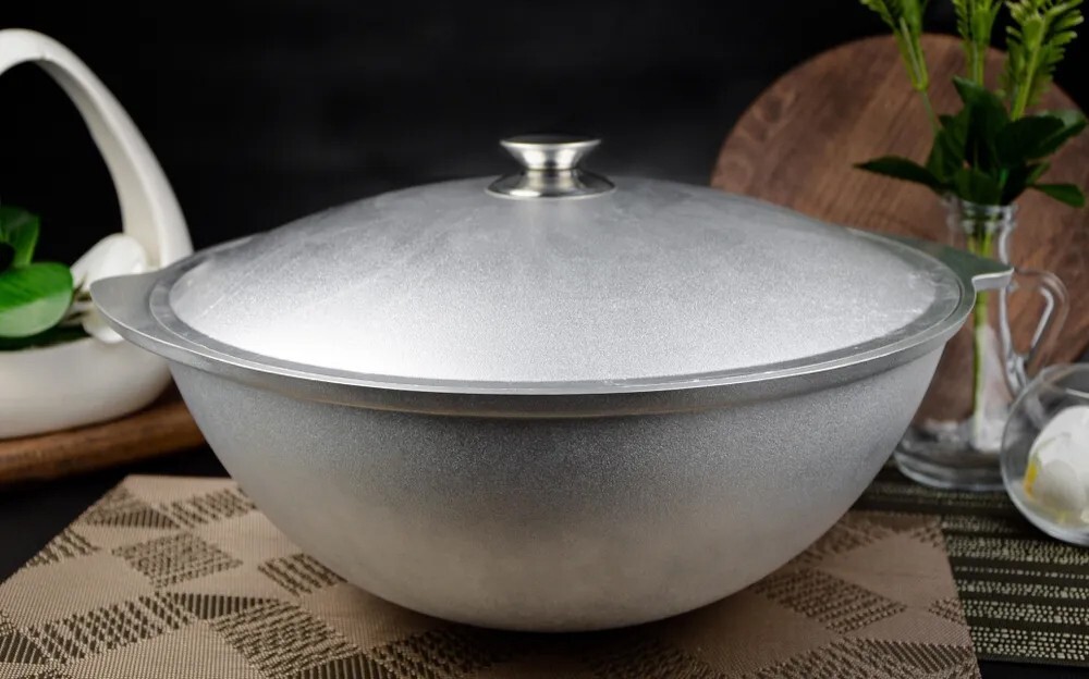 Kukmara Uzbek Cast Aluminum Kazan 9L-110L Pilaf Plov Lagman Cookware