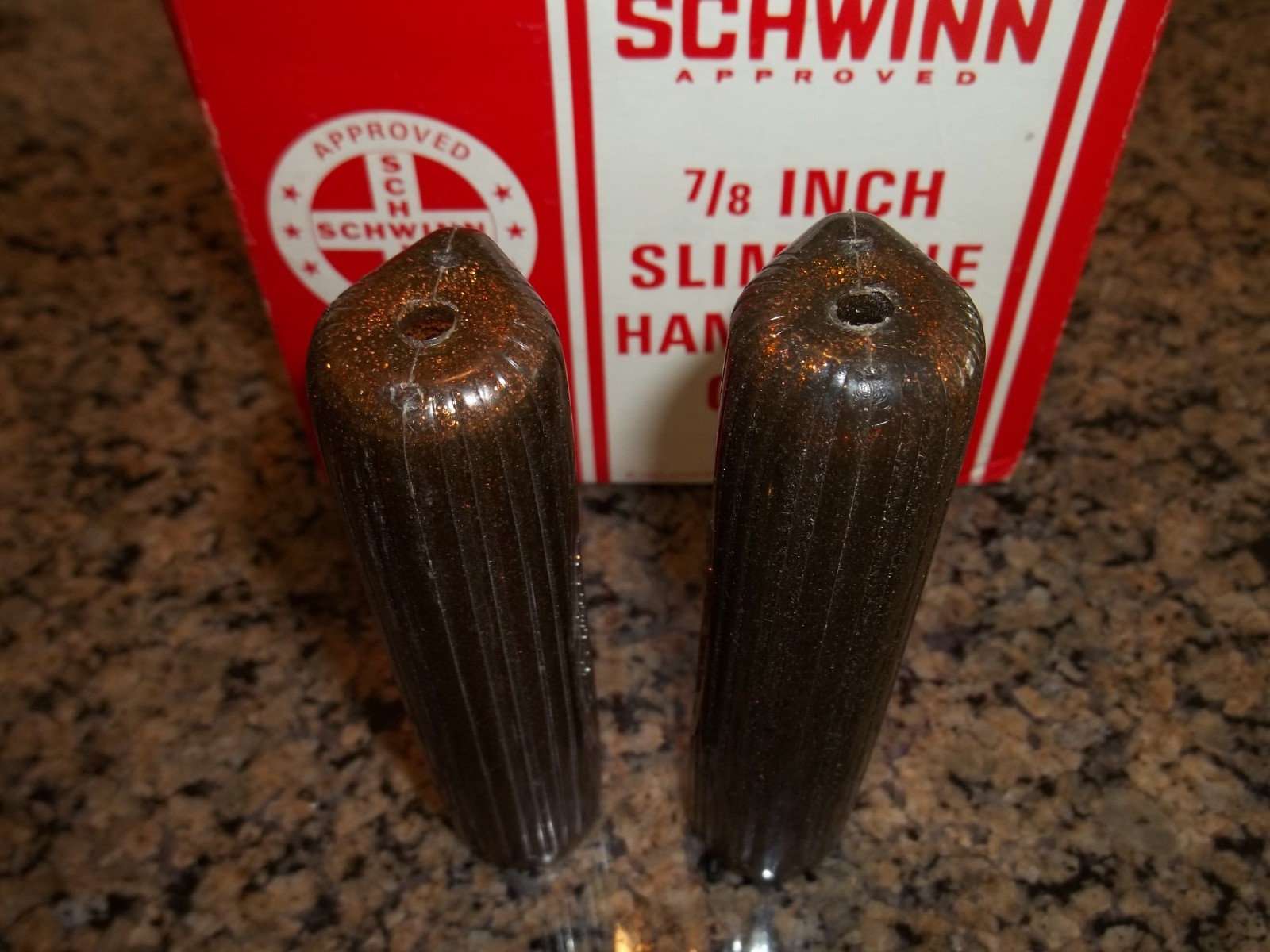 Nos Schwinn Stingray Runabout Bicycle Handlebar Grips brown originals collegiate