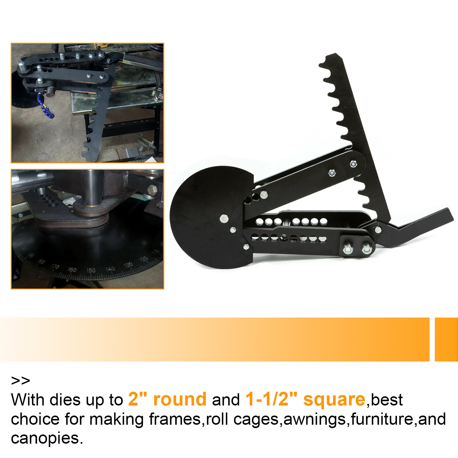 Steel Black Oxide Coating Manual Pipe and Tube Bender Ratcheting style
