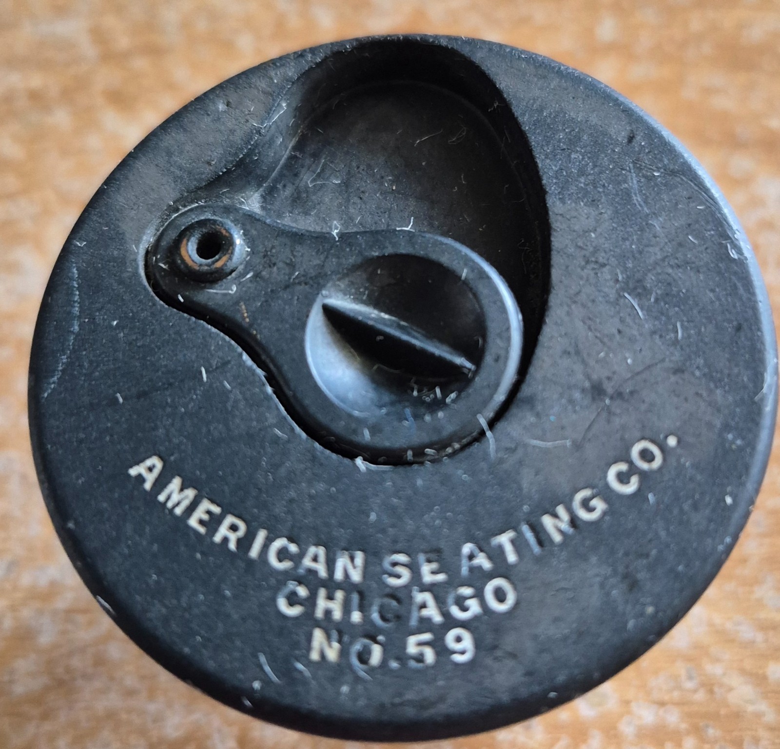 A vintage American Seating Co. InkWell No. 59