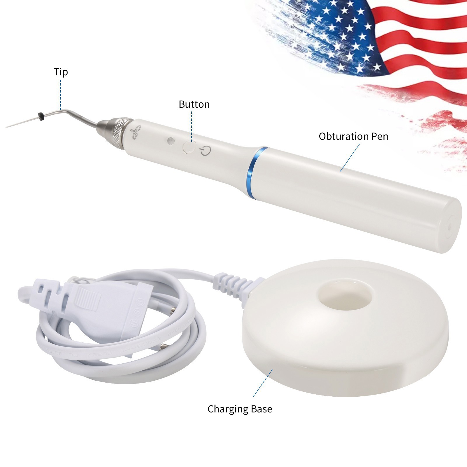 Dental Cordless Endo Heated Pen Gutta Percha Obturation System&2pcs Heated tips