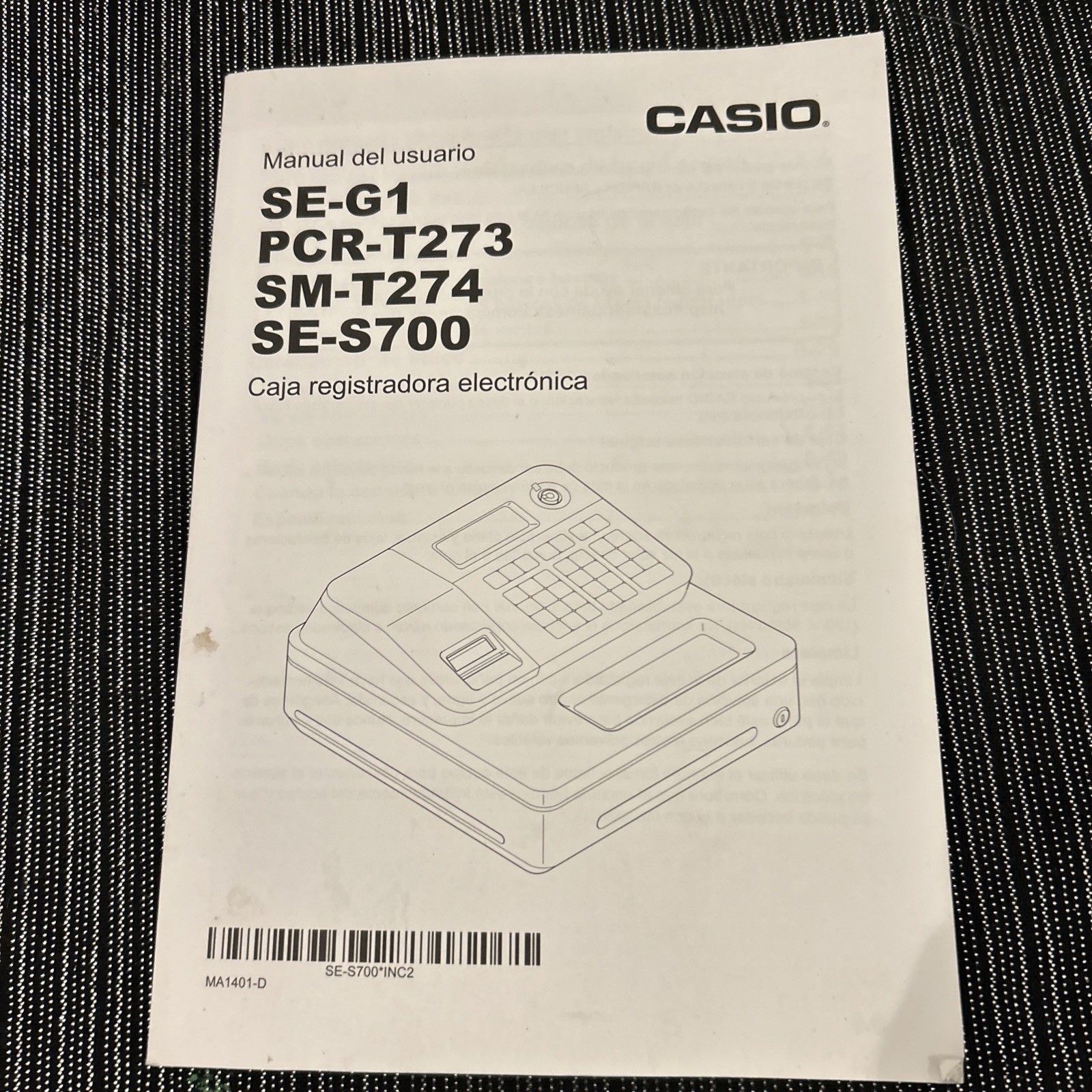 Casio PCR-T273 Electronic Cash Register Operator Key / No Drawer Key / Tested