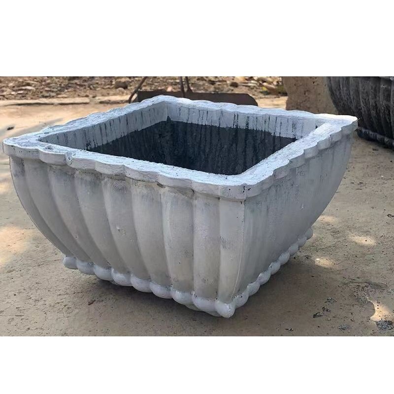 Concrete Outdoor Planter Plastic Mold Large Flower Bonsai Ornate Pot Cast Moulds