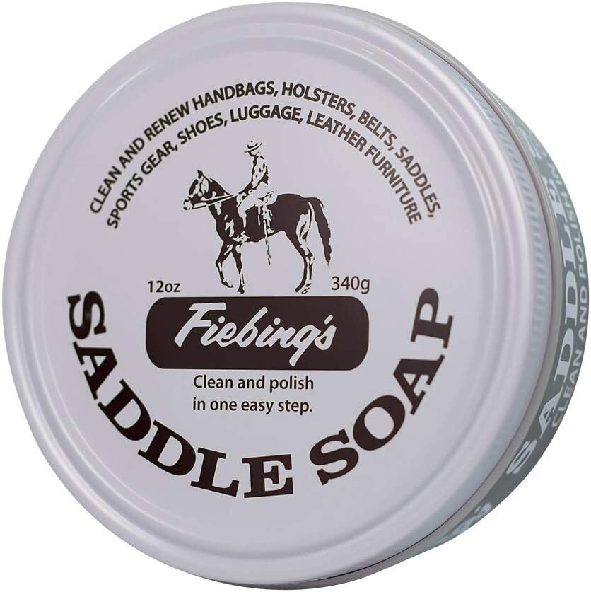 Fiebing's Saddle Soap White 12 oz Polish and Clean Leather Revives Color