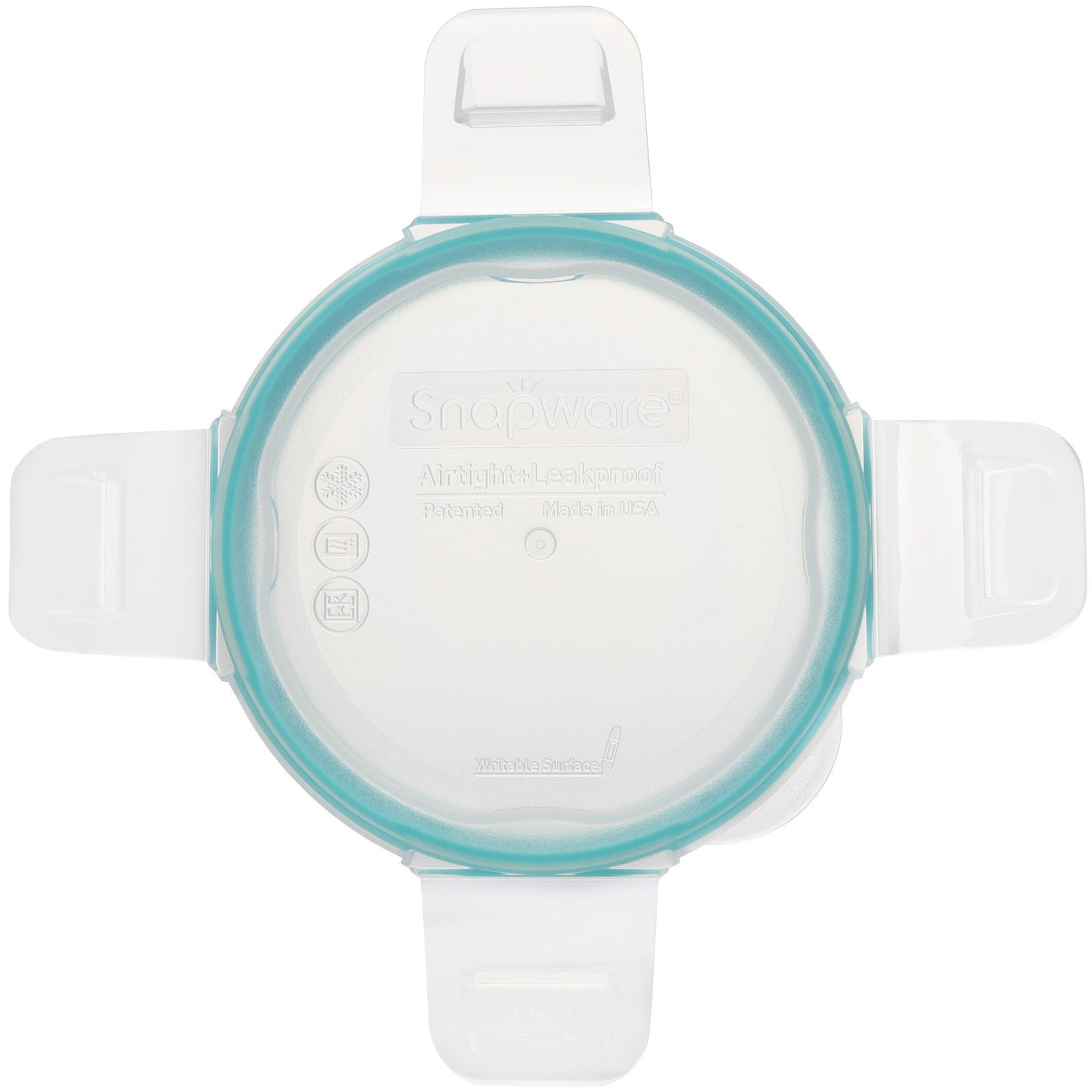 Snapware 7202R 1 and 2-Cup Clear Total Solutions Lid with Teal Blue Gasket