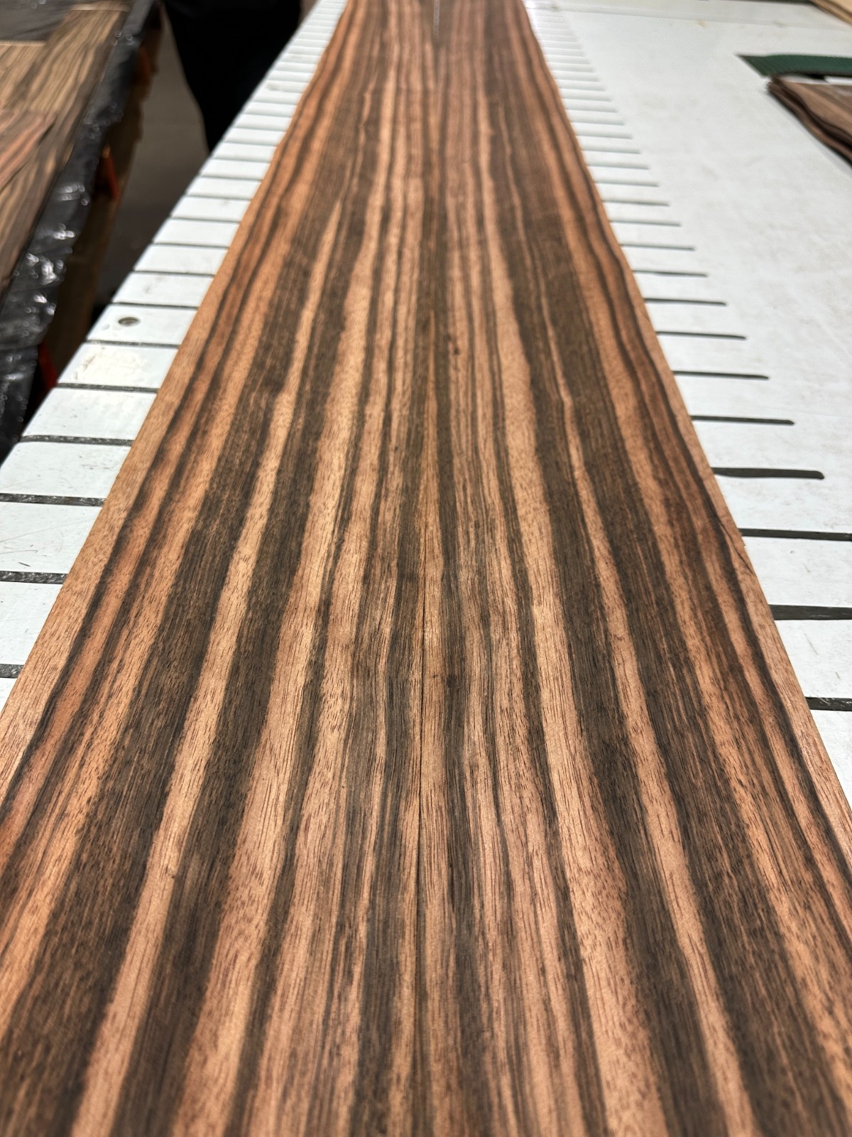 Ebony Raw Wood Veneer 2 sheets 61'' x 5'' 321S