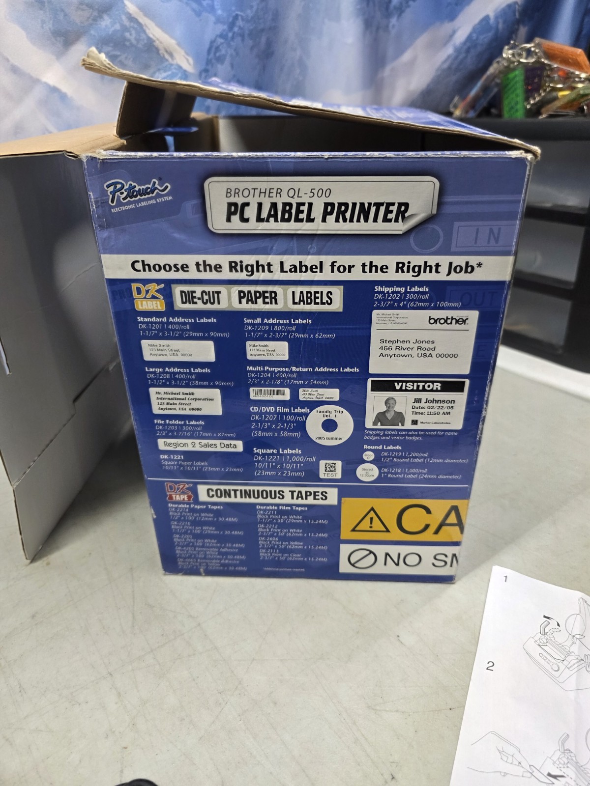 🔥 Brother P-Touch QL-500 Manual-Cut PC Label Printing System W/ Box & USB Cord