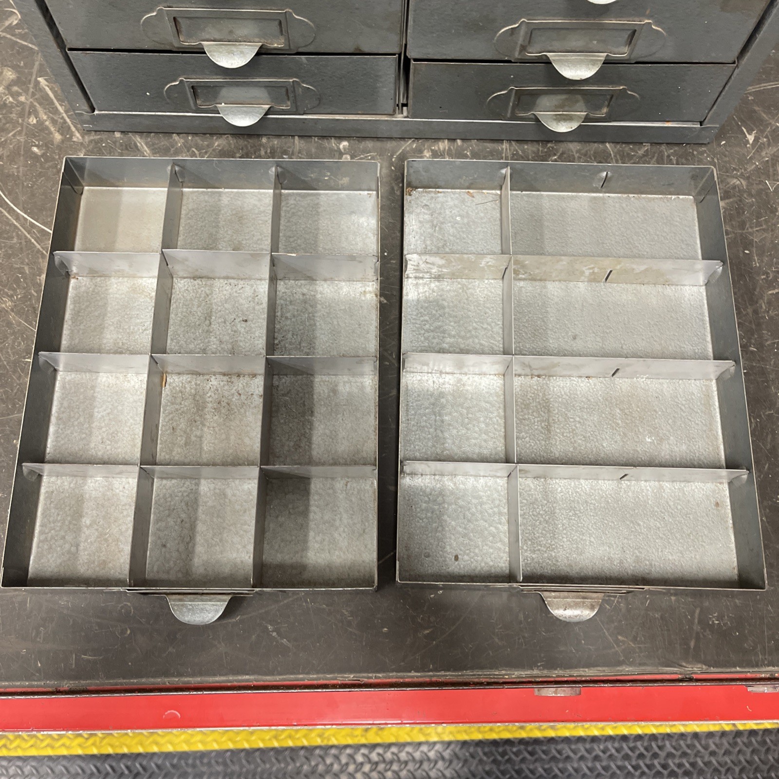 Vintage Craftsman Manufacturing Industrial Metal 8 Drawer Small Parts Cabinet